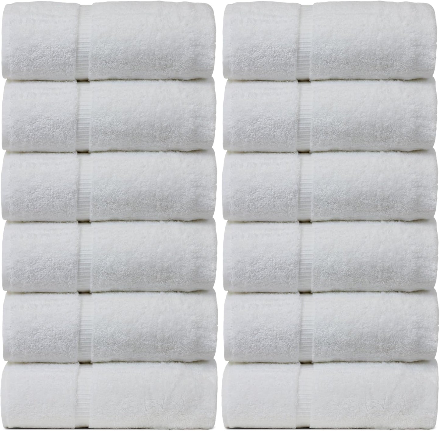 Luxury Hotel & Spa Quality, Quick Dry 100% Turkish Cotton, 700 GSM, Eco Friendly Towel, Bathroom and Kitchen Dobby Border Towels, 2-Bath Towel, 2-Hand Towel, 2-Washcloth (Bundle Set of 6, Moss)