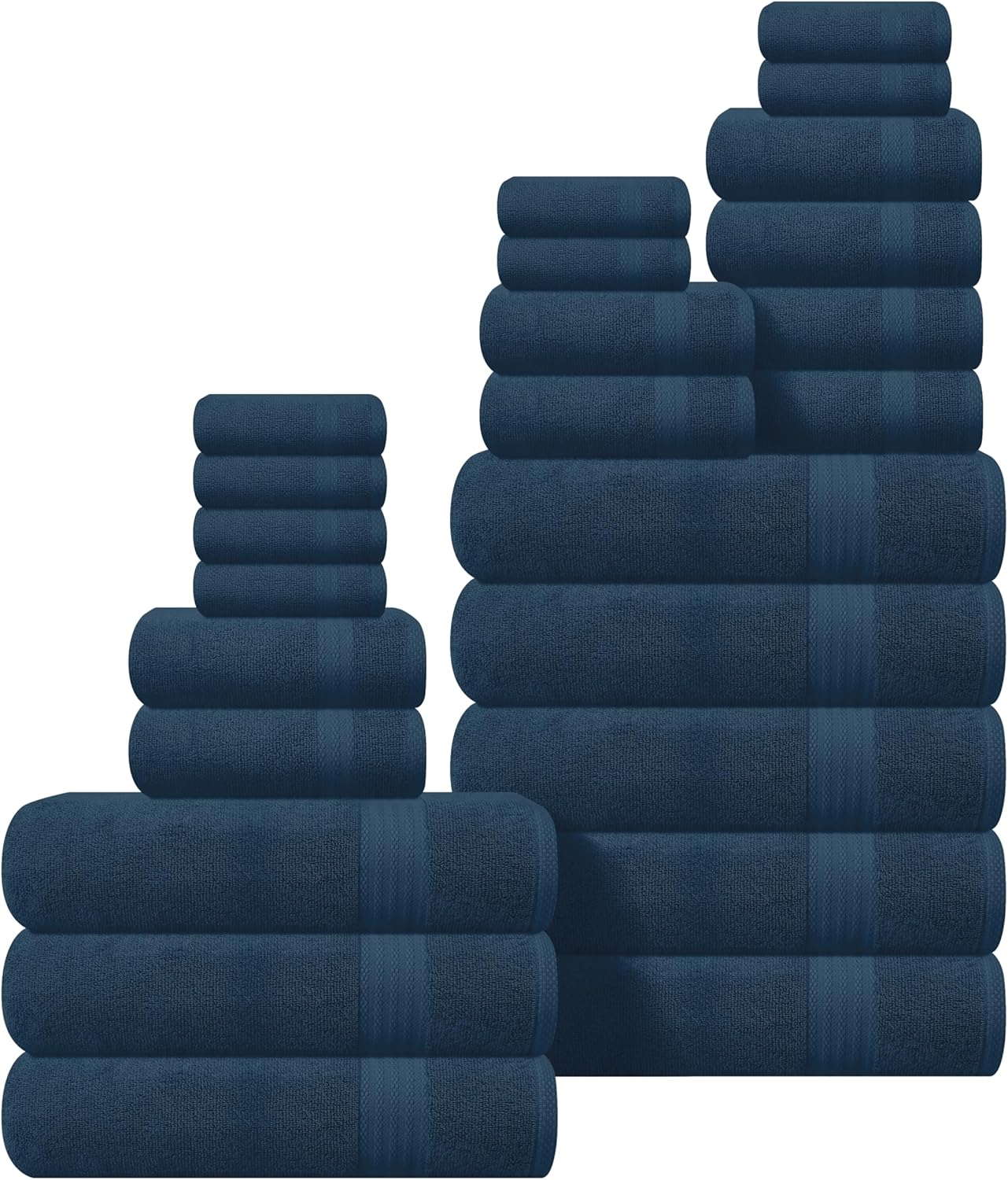 GLAMBURG Ultra Soft 8-Piece Towel Set - 100% Pure Ringspun Cotton, Contains 2 Oversized Bath Towels 27x54, 2 Hand Towels 16x28, 4 Wash Cloths 13x13 - Ideal for Everyday use, Hotel & Spa - Pink