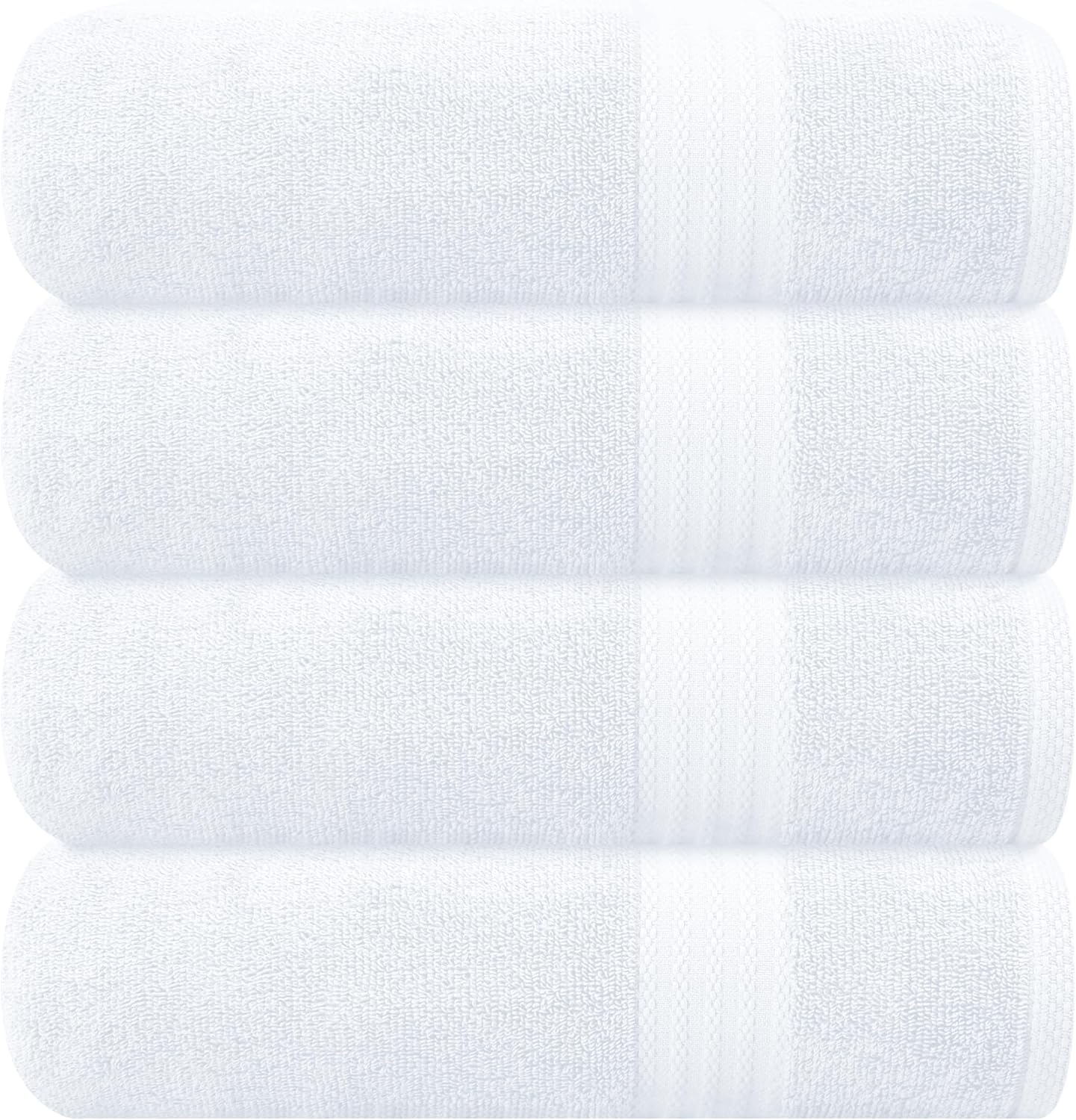 GLAMBURG Ultra Soft 8-Piece Towel Set - 100% Pure Ringspun Cotton, Contains 2 Oversized Bath Towels 27x54, 2 Hand Towels 16x28, 4 Wash Cloths 13x13 - Ideal for Everyday use, Hotel & Spa - Pink