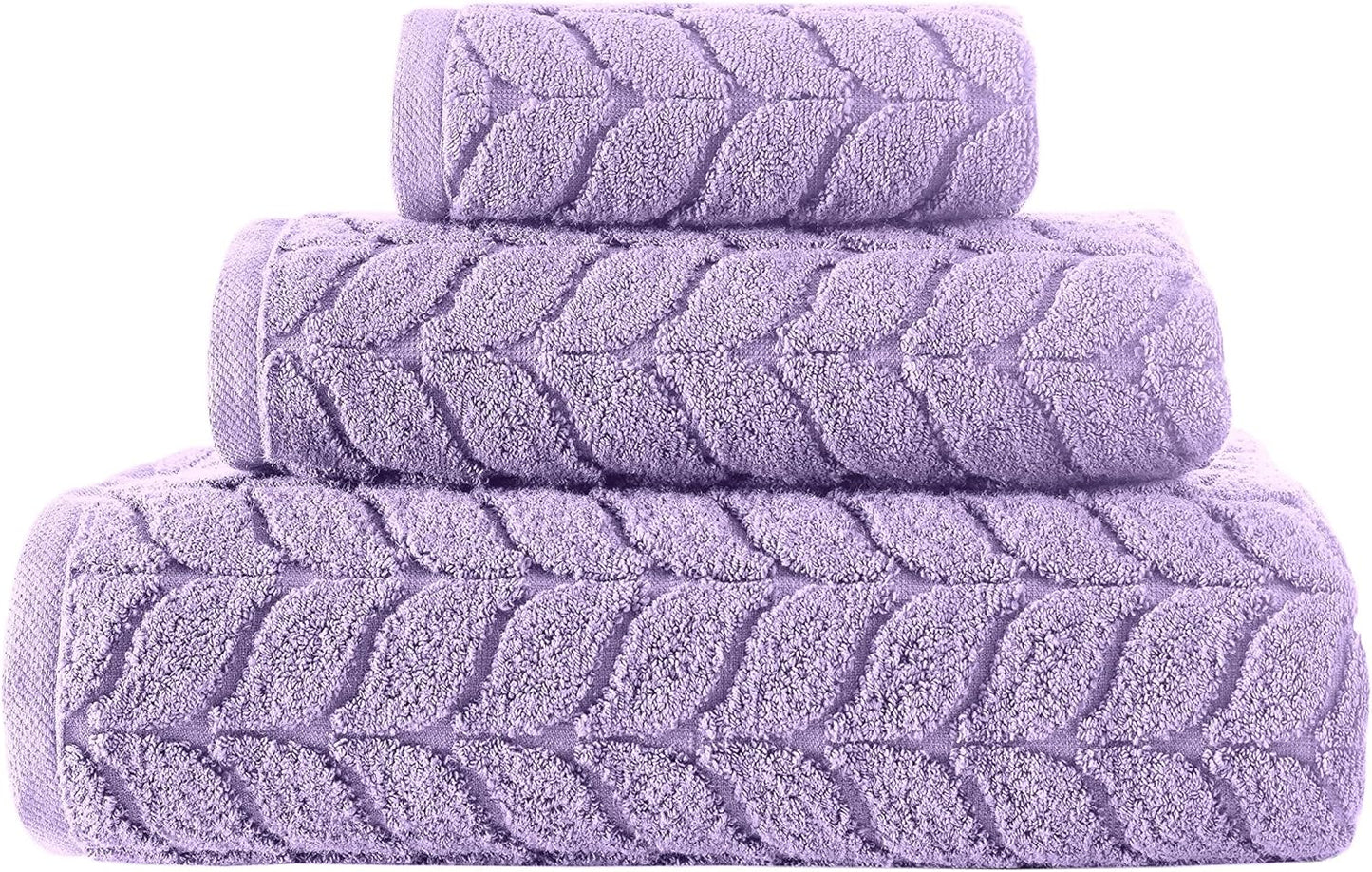BAGNO MILANO 100% Turkish Cotton Jacquard Luxury Towel Set – Quick Dry Non-GMO Ultra-Soft, Plush and Absorbent Luxury Durable Turkish Towels Set (Grey, 6 pcs Towel Set)