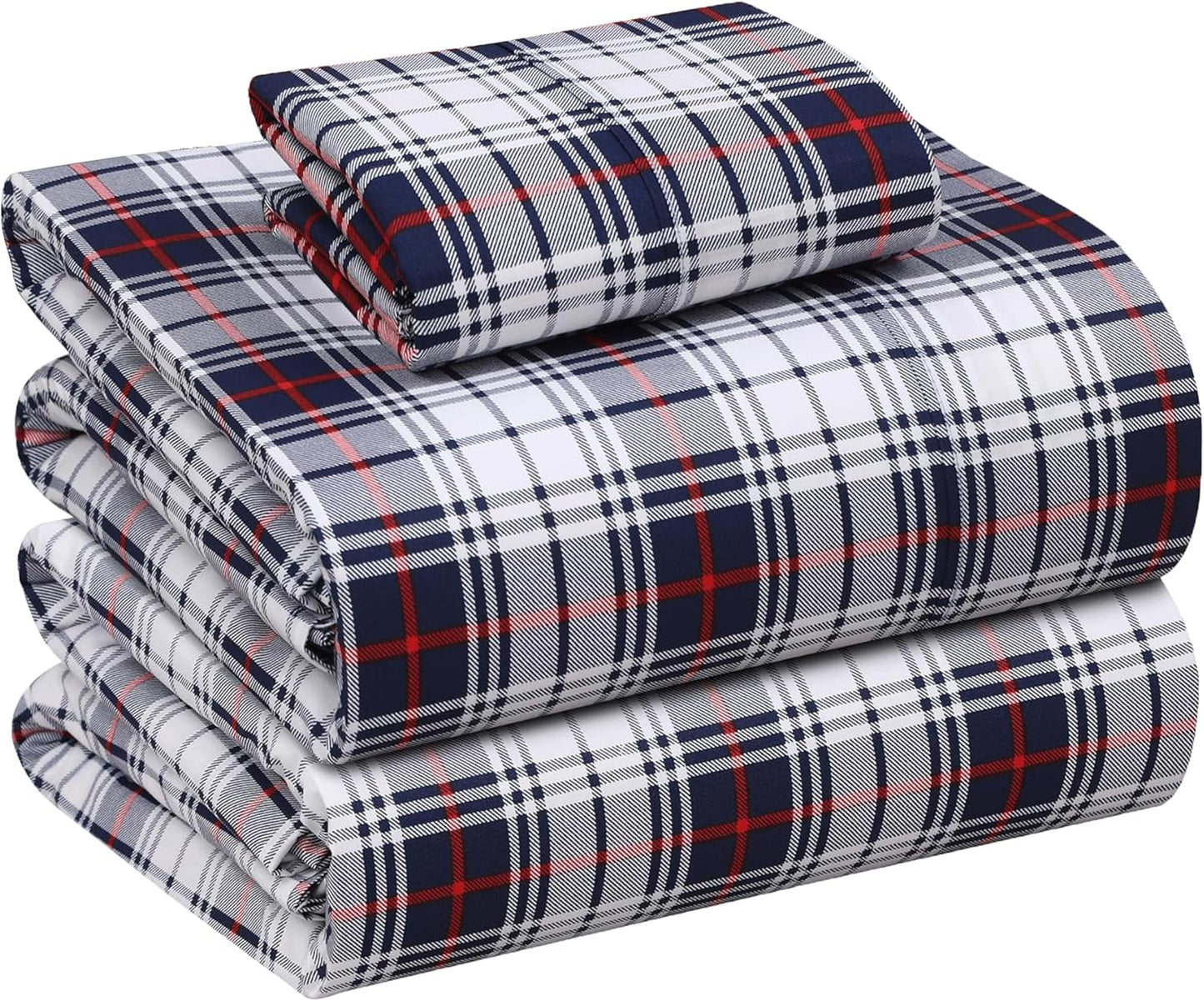 RUVANTI 100% Cotton Sheets Queen Size Set, 4 Pieces, Soft & Breathable Percale Weave Bedding, Deep Pocket 16", Hotel Standard, Crisp Cool Feeling, Durable, Perfect Floral Bed Sheet, Sweet Pea