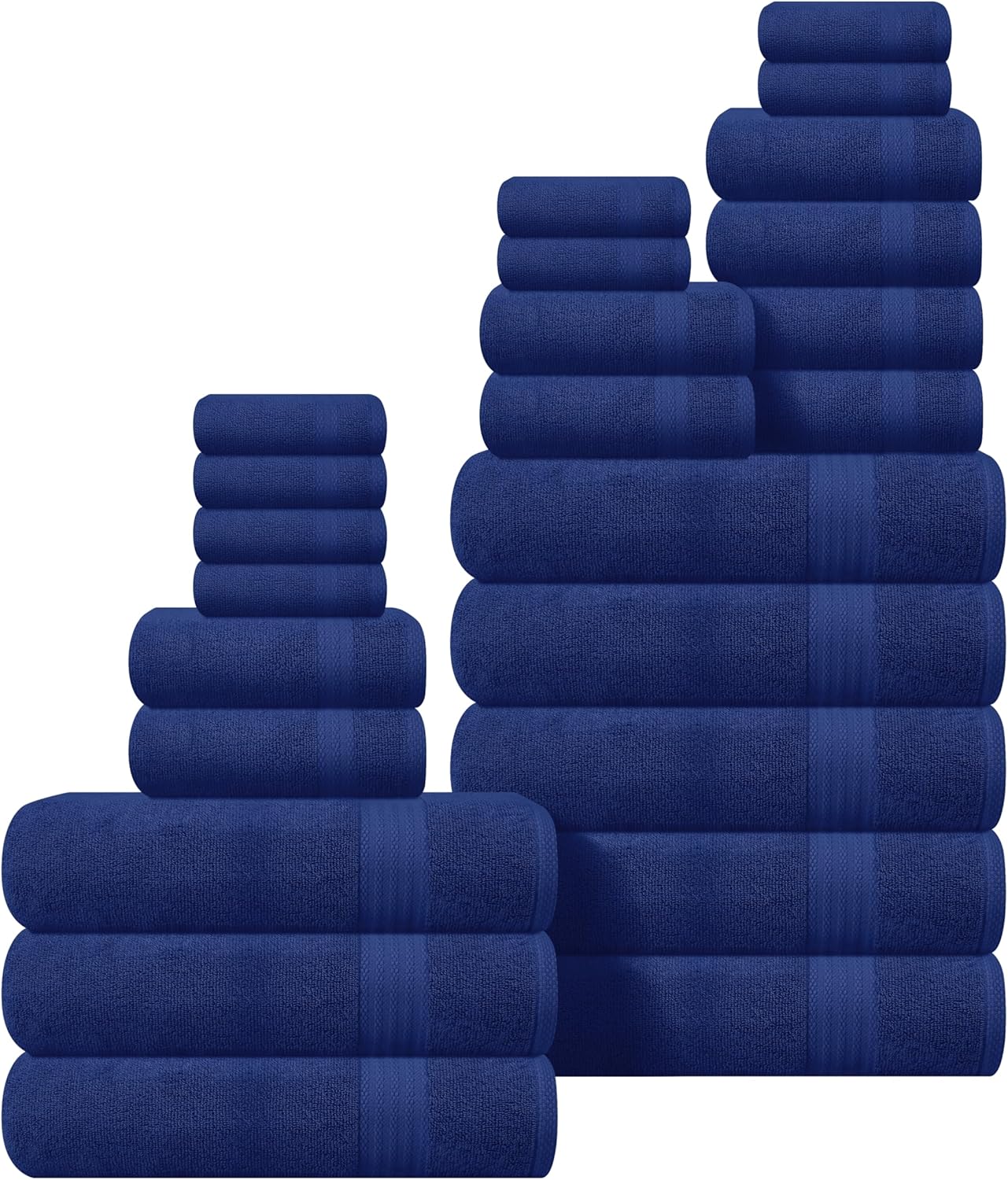 GLAMBURG Ultra Soft 8-Piece Towel Set - 100% Pure Ringspun Cotton, Contains 2 Oversized Bath Towels 27x54, 2 Hand Towels 16x28, 4 Wash Cloths 13x13 - Ideal for Everyday use, Hotel & Spa - Pink