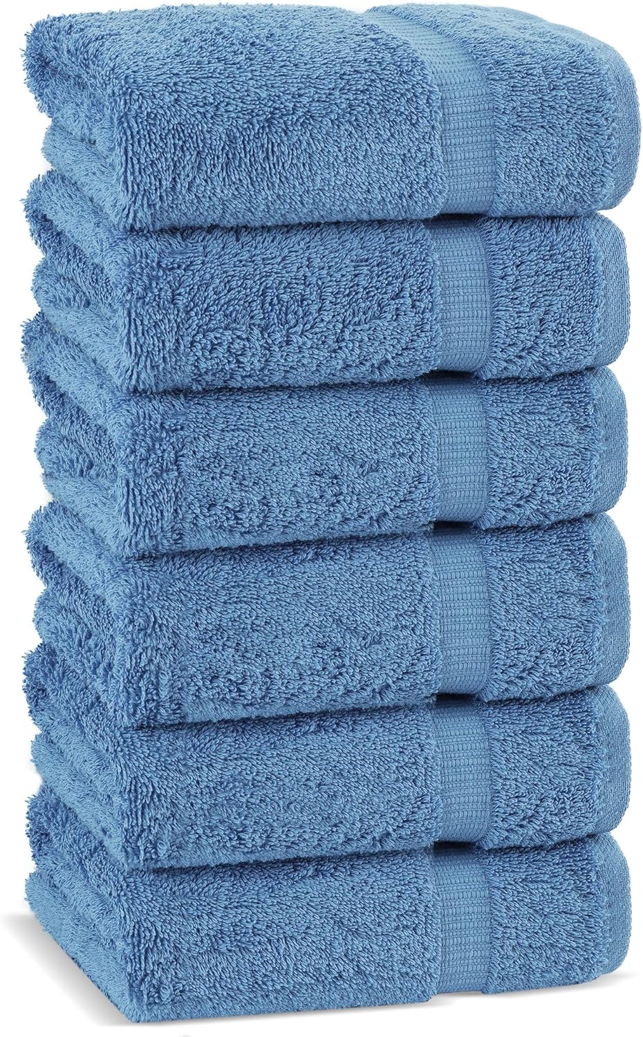 Chakir Turkish Linens Luxury Spa and Hotel Quality Premium Cotton 6-Piece Towel Set (2 x Bath Towels, 2 x Hand Towels, 2 x Washcloths)