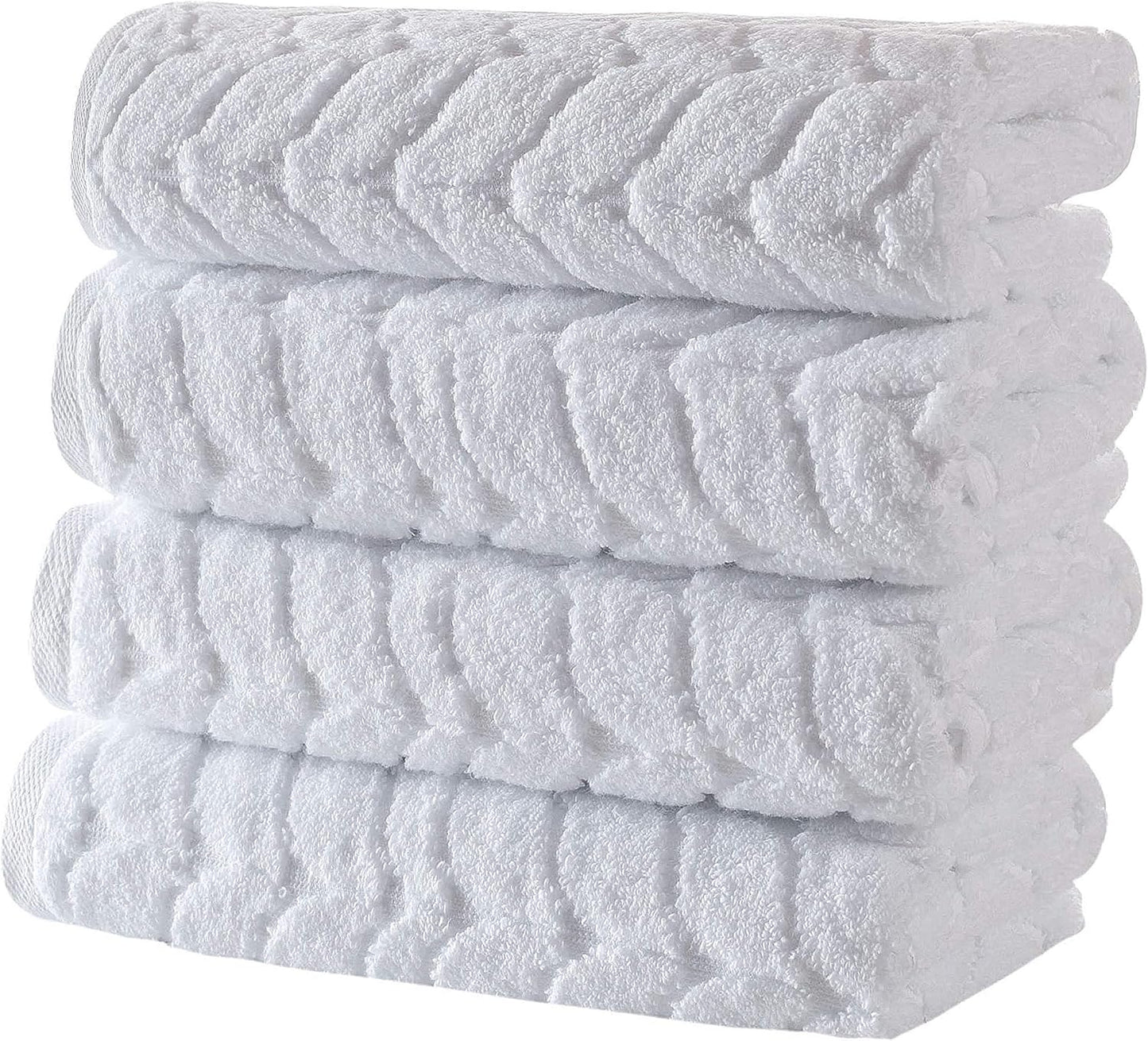 BAGNO MILANO 100% Turkish Cotton Jacquard Luxury Towel Set – Quick Dry Non-GMO Ultra-Soft, Plush and Absorbent Luxury Durable Turkish Towels Set (Grey, 6 pcs Towel Set)