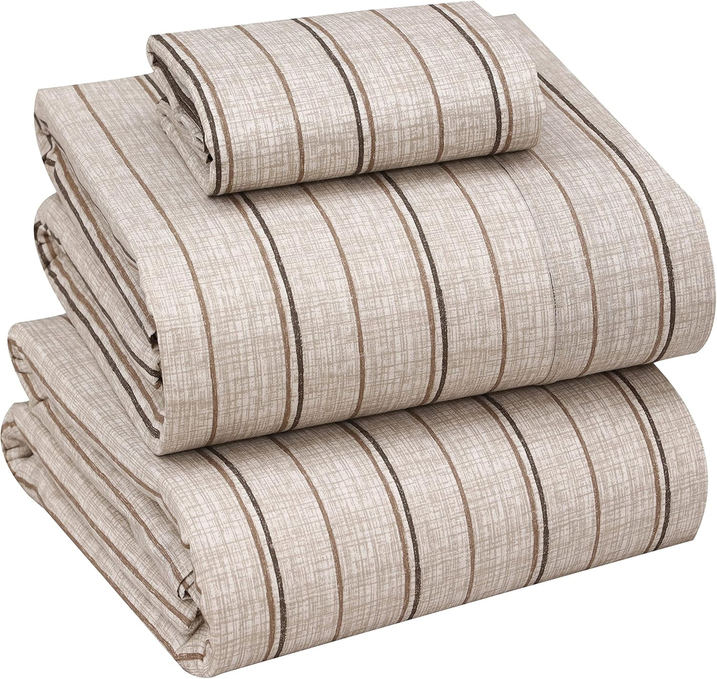 RUVANTI 100% Cotton Sheets Queen Size Set, 4 Pieces, Soft & Breathable Percale Weave Bedding, Deep Pocket 16", Hotel Standard, Crisp Cool Feeling, Durable, Perfect Floral Bed Sheet, Sweet Pea