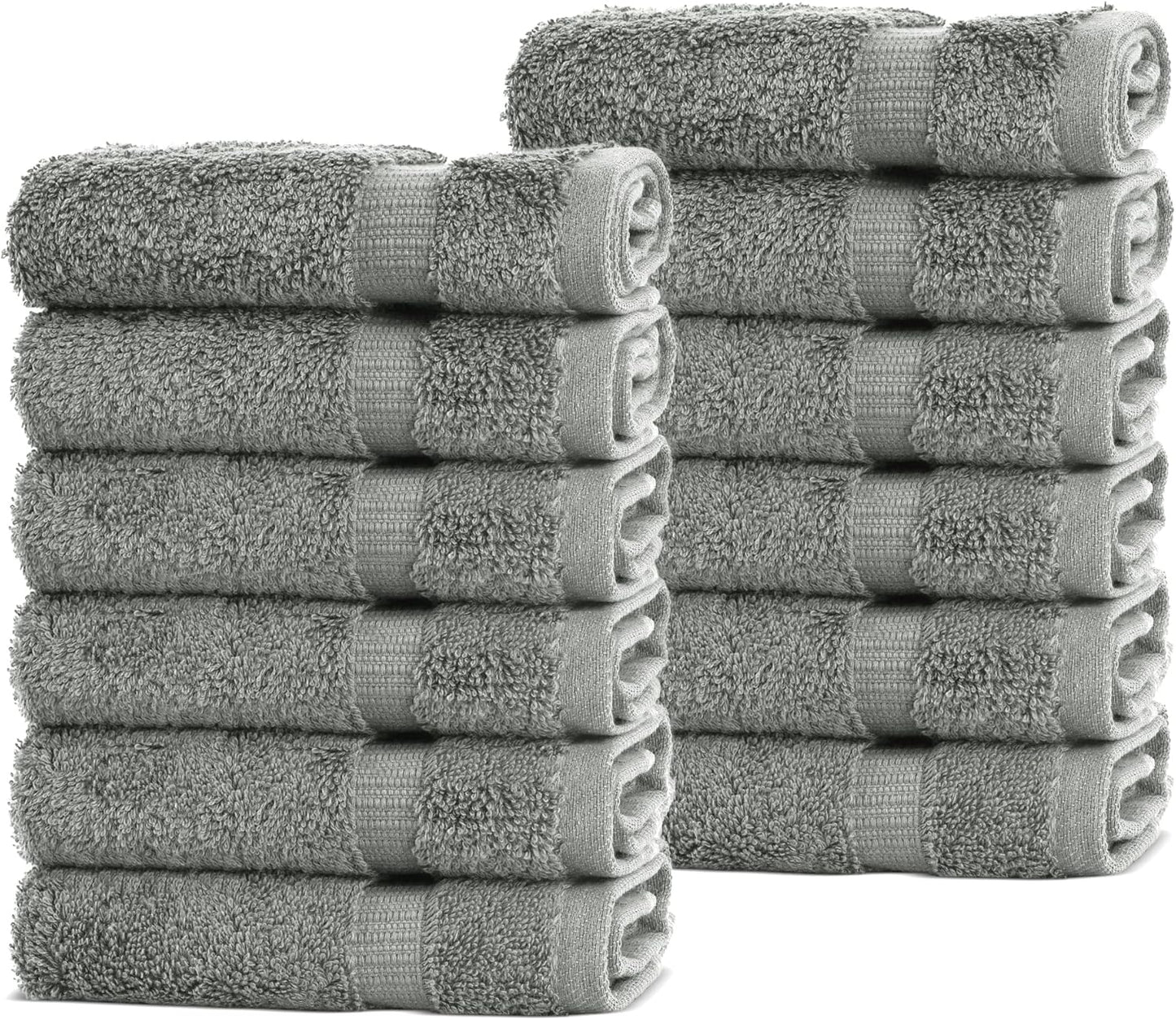 Chakir Turkish Linens Luxury Spa and Hotel Quality Premium Cotton 6-Piece Towel Set (2 x Bath Towels, 2 x Hand Towels, 2 x Washcloths)