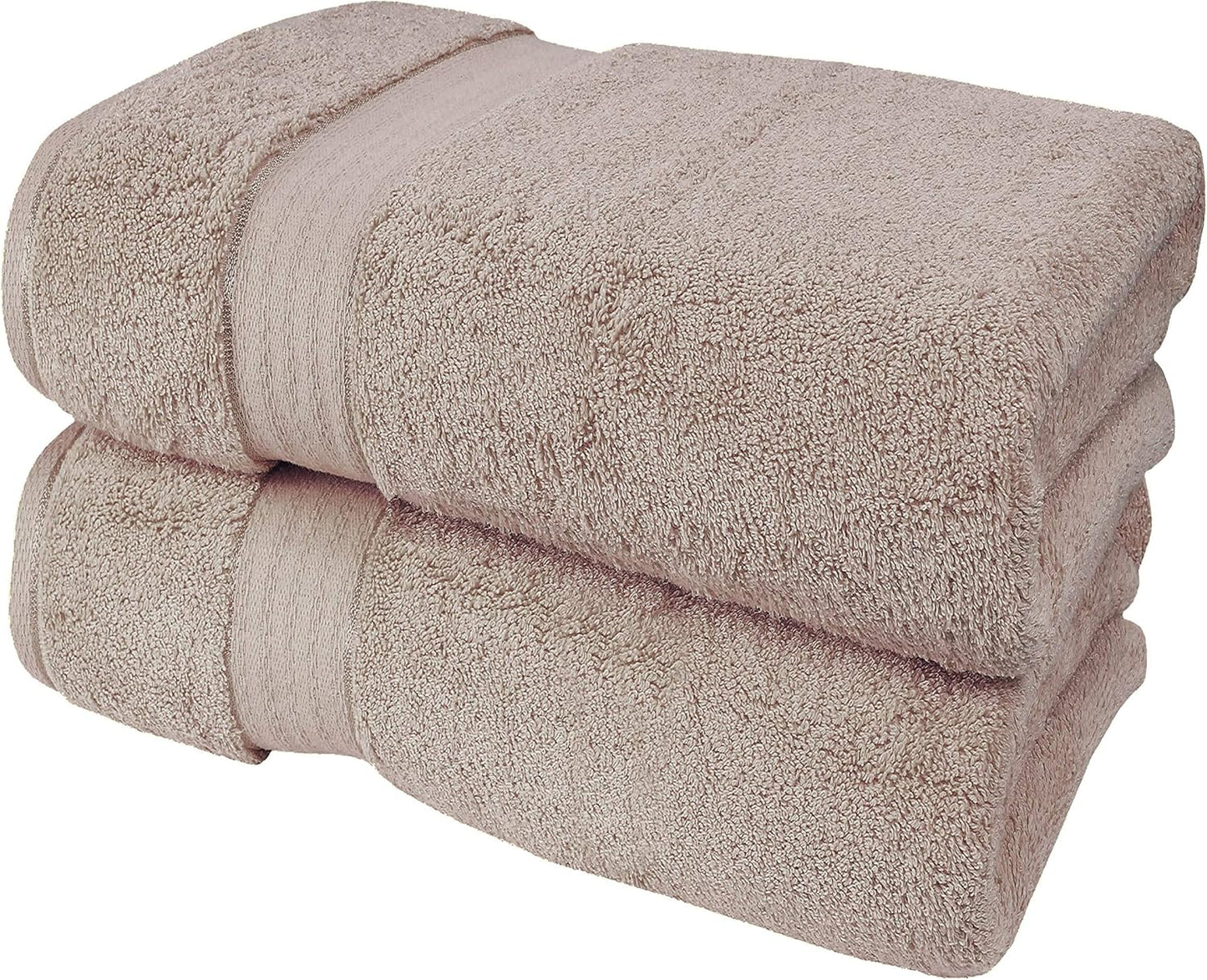 GLAMBURG Ultra Soft 8-Piece Towel Set - 100% Pure Ringspun Cotton, Contains 2 Oversized Bath Towels 27x54, 2 Hand Towels 16x28, 4 Wash Cloths 13x13 - Ideal for Everyday use, Hotel & Spa - Pink
