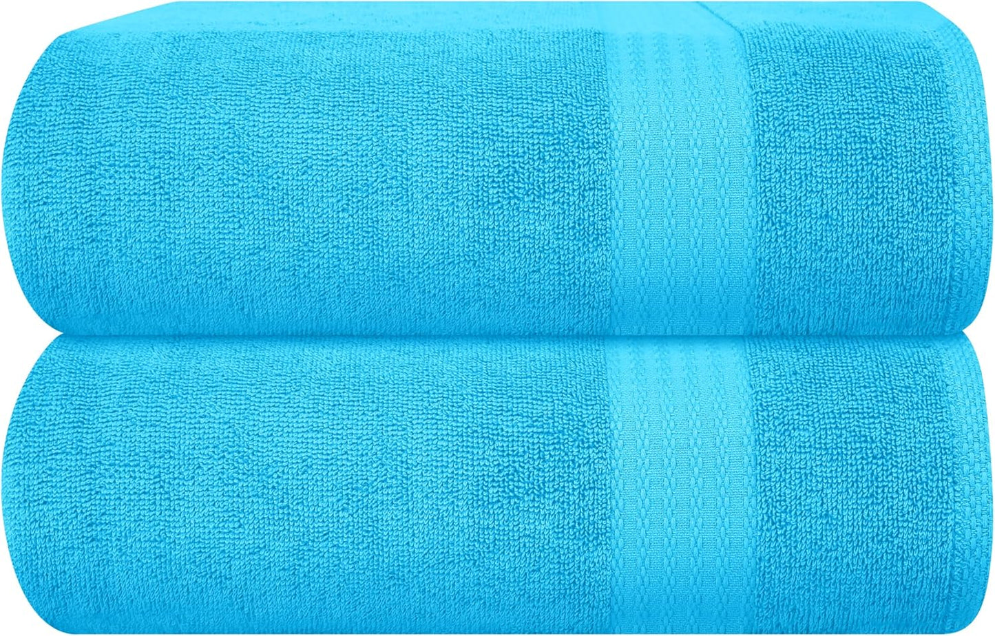 GLAMBURG Ultra Soft 8-Piece Towel Set - 100% Pure Ringspun Cotton, Contains 2 Oversized Bath Towels 27x54, 2 Hand Towels 16x28, 4 Wash Cloths 13x13 - Ideal for Everyday use, Hotel & Spa - Pink