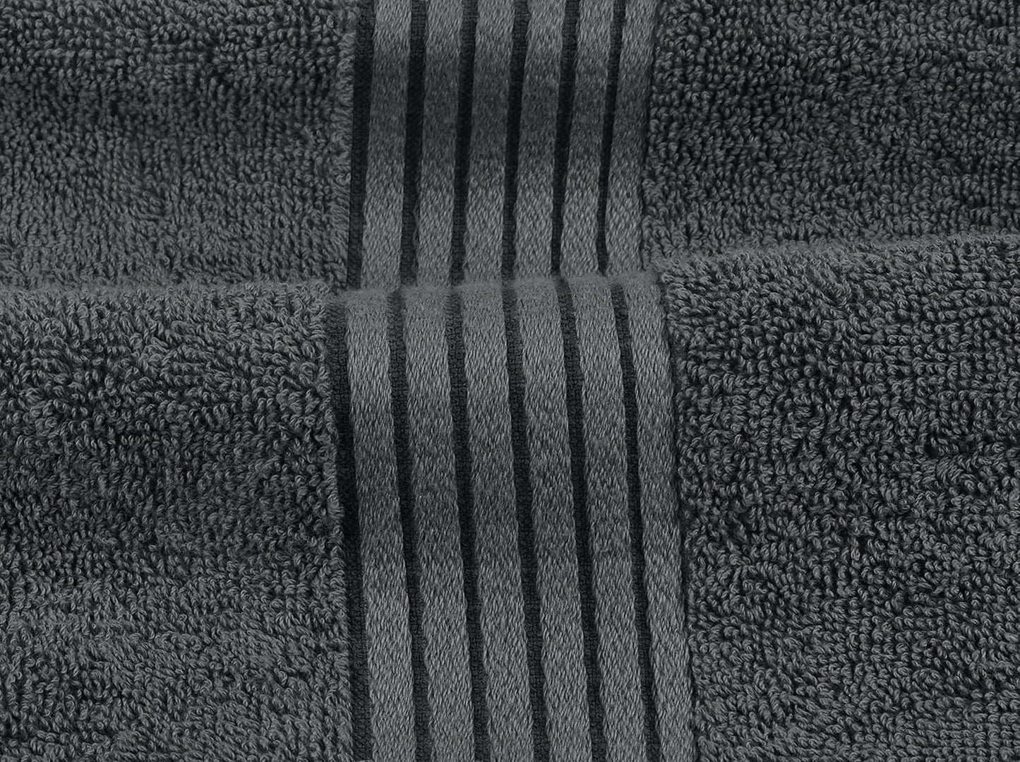 Utopia Towels 8 Piece Premium Towel Set, 2 Bath, 2 Hand, and 4 Washcloths, 100% Ring Spun Cotton, Highly Absorbent Towels for Bathroom, Sports, and Hotel, Grey