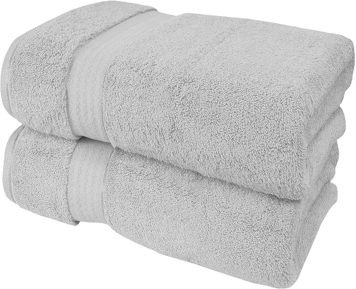 GLAMBURG Ultra Soft 8-Piece Towel Set - 100% Pure Ringspun Cotton, Contains 2 Oversized Bath Towels 27x54, 2 Hand Towels 16x28, 4 Wash Cloths 13x13 - Ideal for Everyday use, Hotel & Spa - Pink