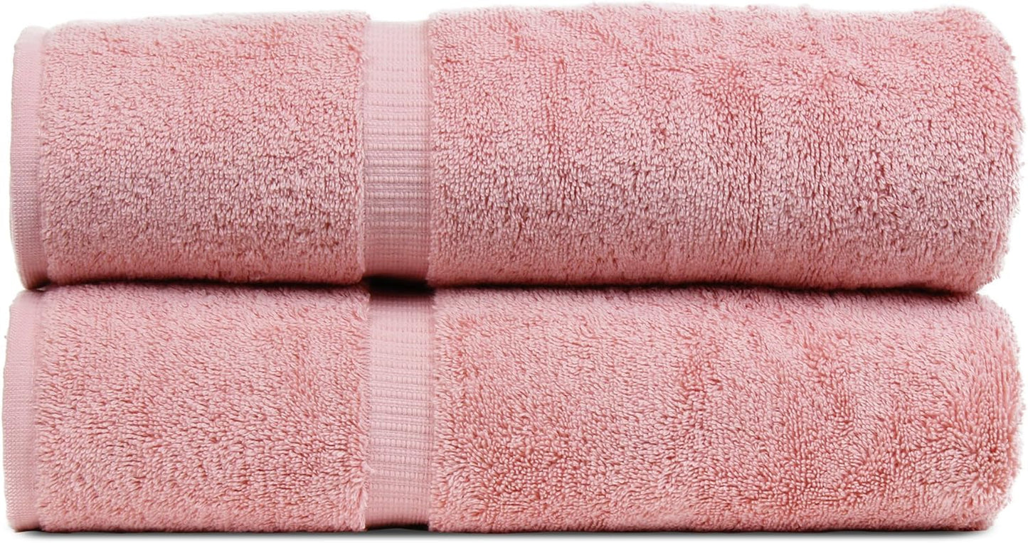 Luxury Hotel & Spa Quality, Quick Dry 100% Turkish Cotton, 700 GSM, Eco Friendly Towel, Bathroom and Kitchen Dobby Border Towels, 2-Bath Towel, 2-Hand Towel, 2-Washcloth (Bundle Set of 6, Moss)