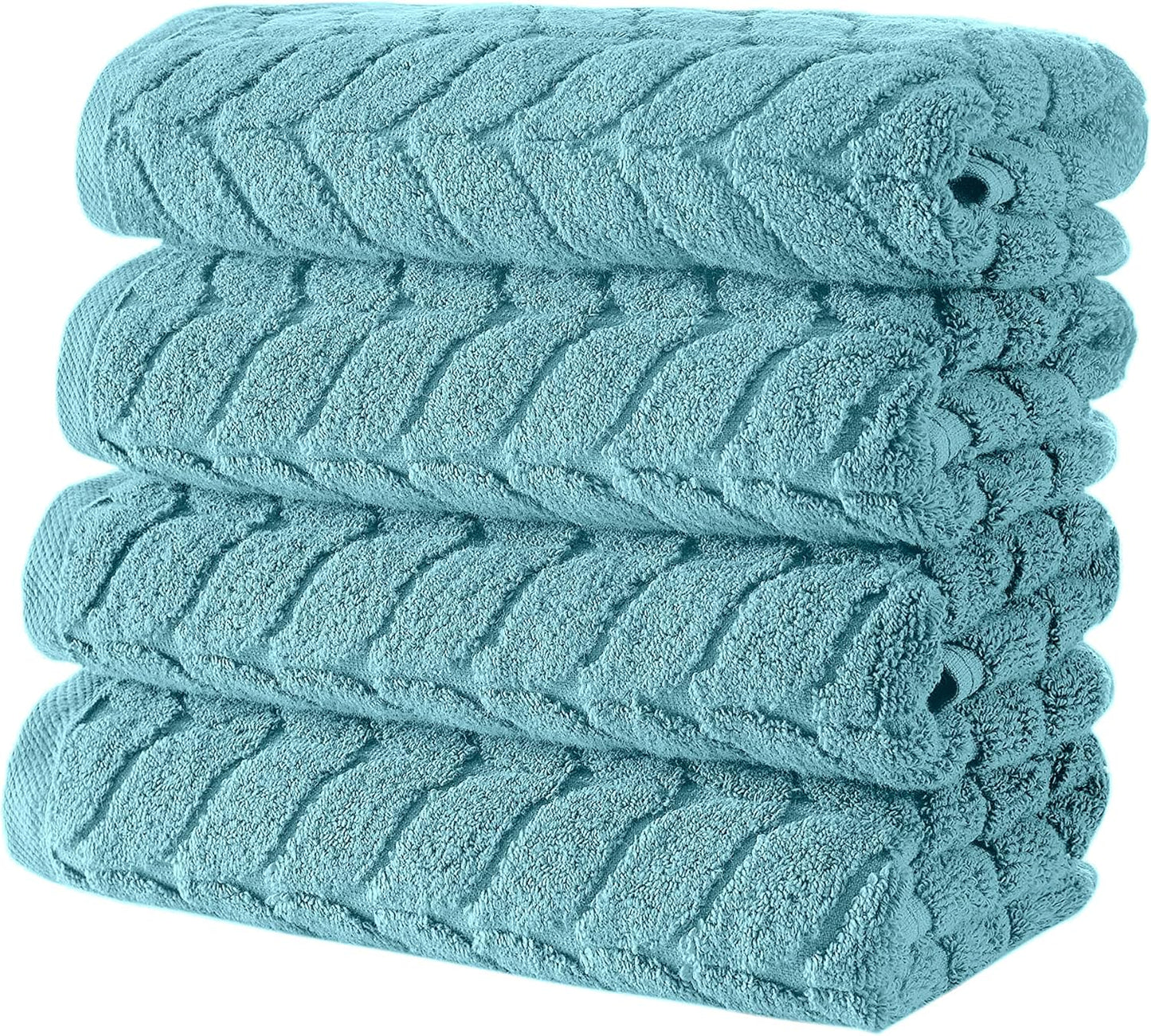 BAGNO MILANO 100% Turkish Cotton Jacquard Luxury Towel Set – Quick Dry Non-GMO Ultra-Soft, Plush and Absorbent Luxury Durable Turkish Towels Set (Grey, 6 pcs Towel Set)
