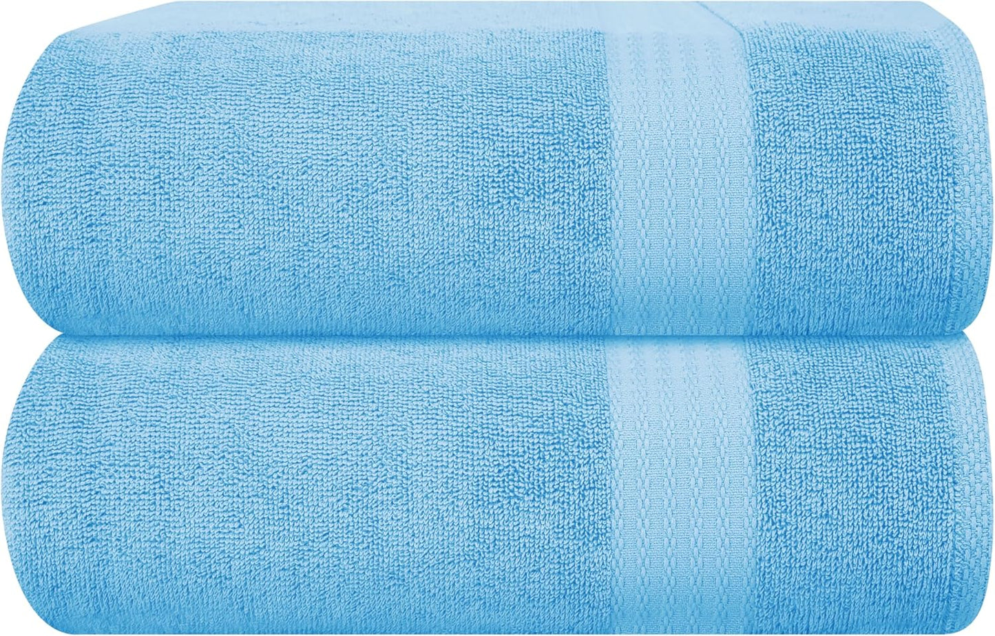 GLAMBURG Ultra Soft 8-Piece Towel Set - 100% Pure Ringspun Cotton, Contains 2 Oversized Bath Towels 27x54, 2 Hand Towels 16x28, 4 Wash Cloths 13x13 - Ideal for Everyday use, Hotel & Spa - Pink
