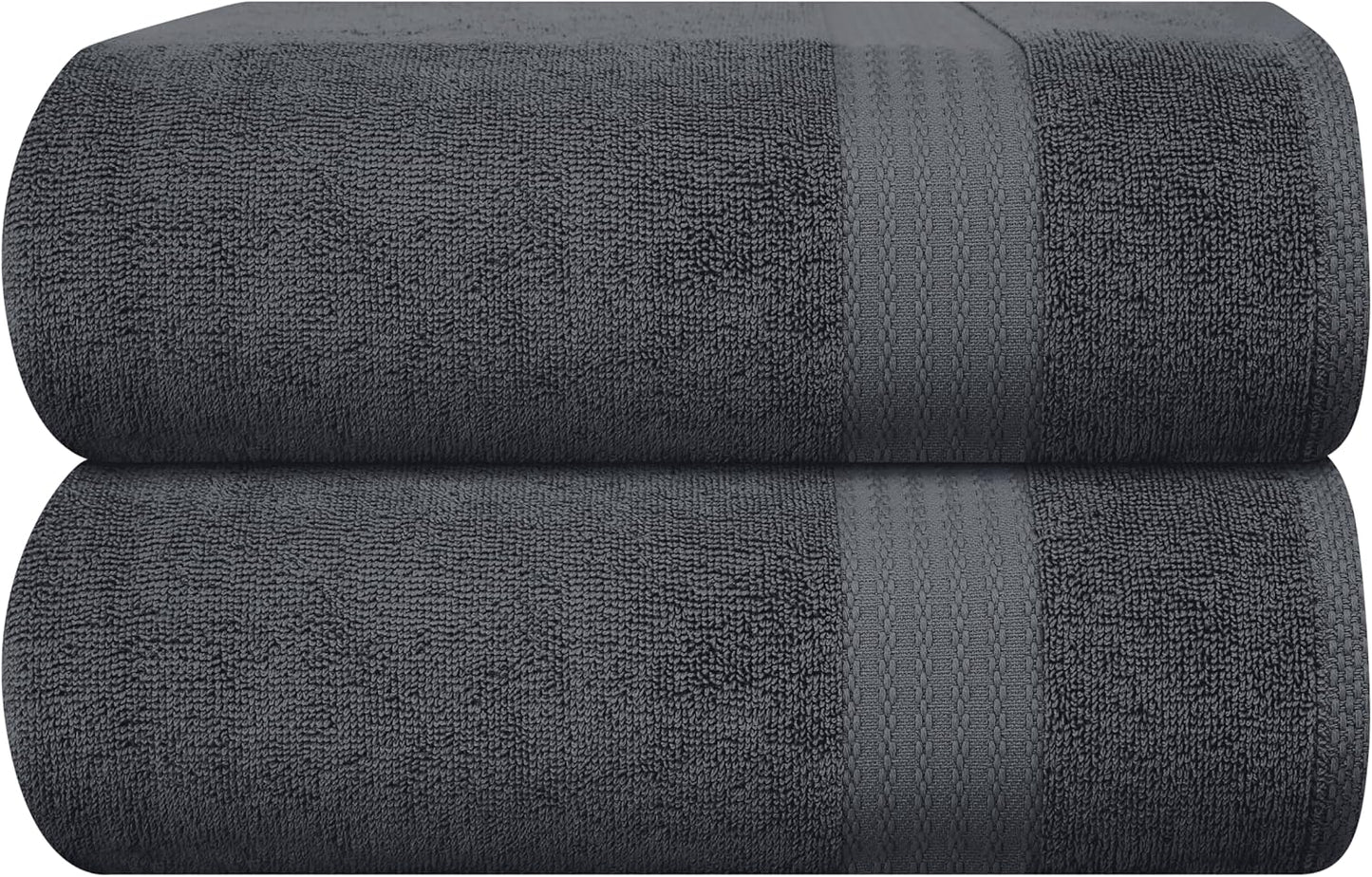 GLAMBURG Ultra Soft 8-Piece Towel Set - 100% Pure Ringspun Cotton, Contains 2 Oversized Bath Towels 27x54, 2 Hand Towels 16x28, 4 Wash Cloths 13x13 - Ideal for Everyday use, Hotel & Spa - Pink