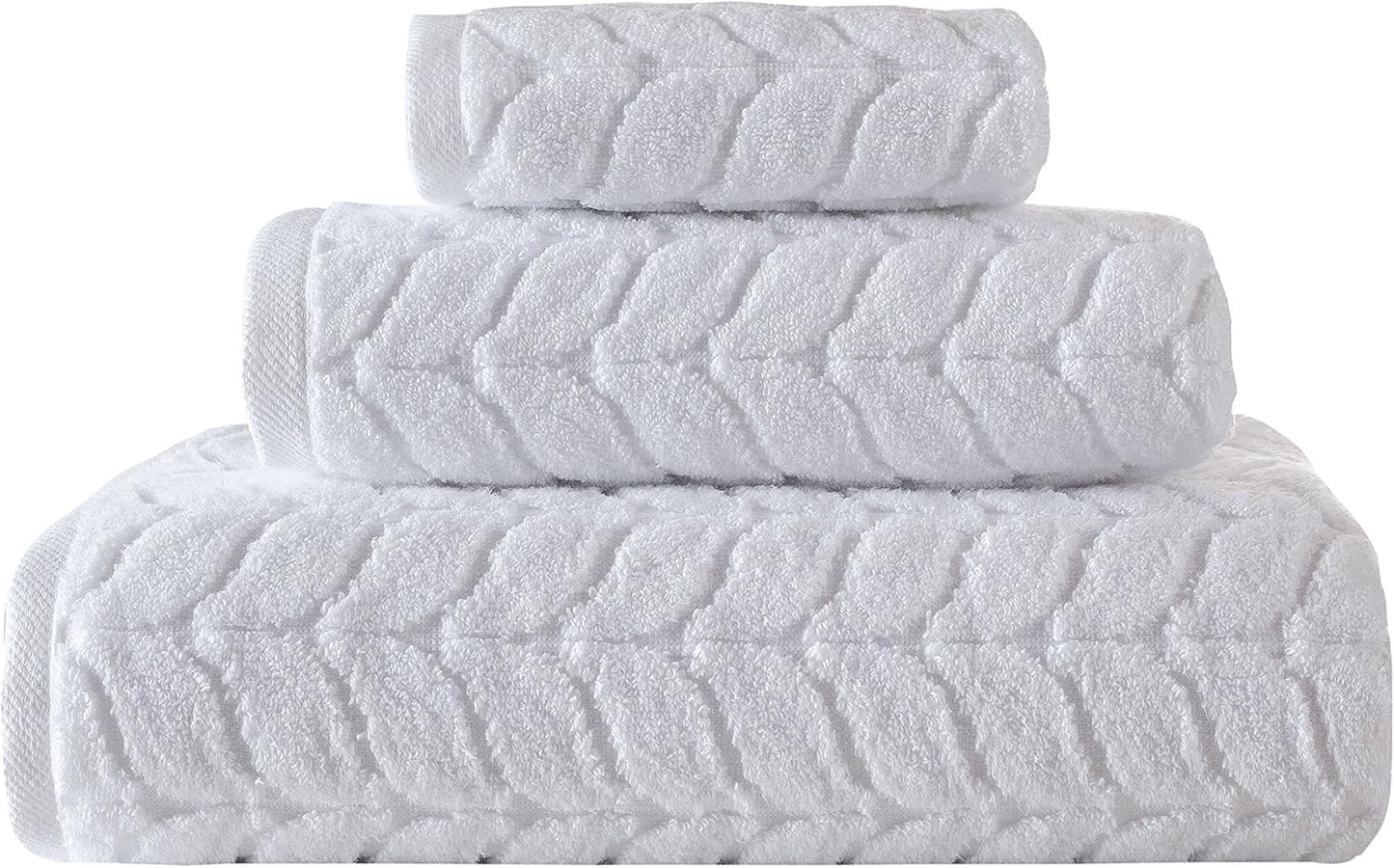 BAGNO MILANO 100% Turkish Cotton Jacquard Luxury Towel Set – Quick Dry Non-GMO Ultra-Soft, Plush and Absorbent Luxury Durable Turkish Towels Set (Grey, 6 pcs Towel Set)