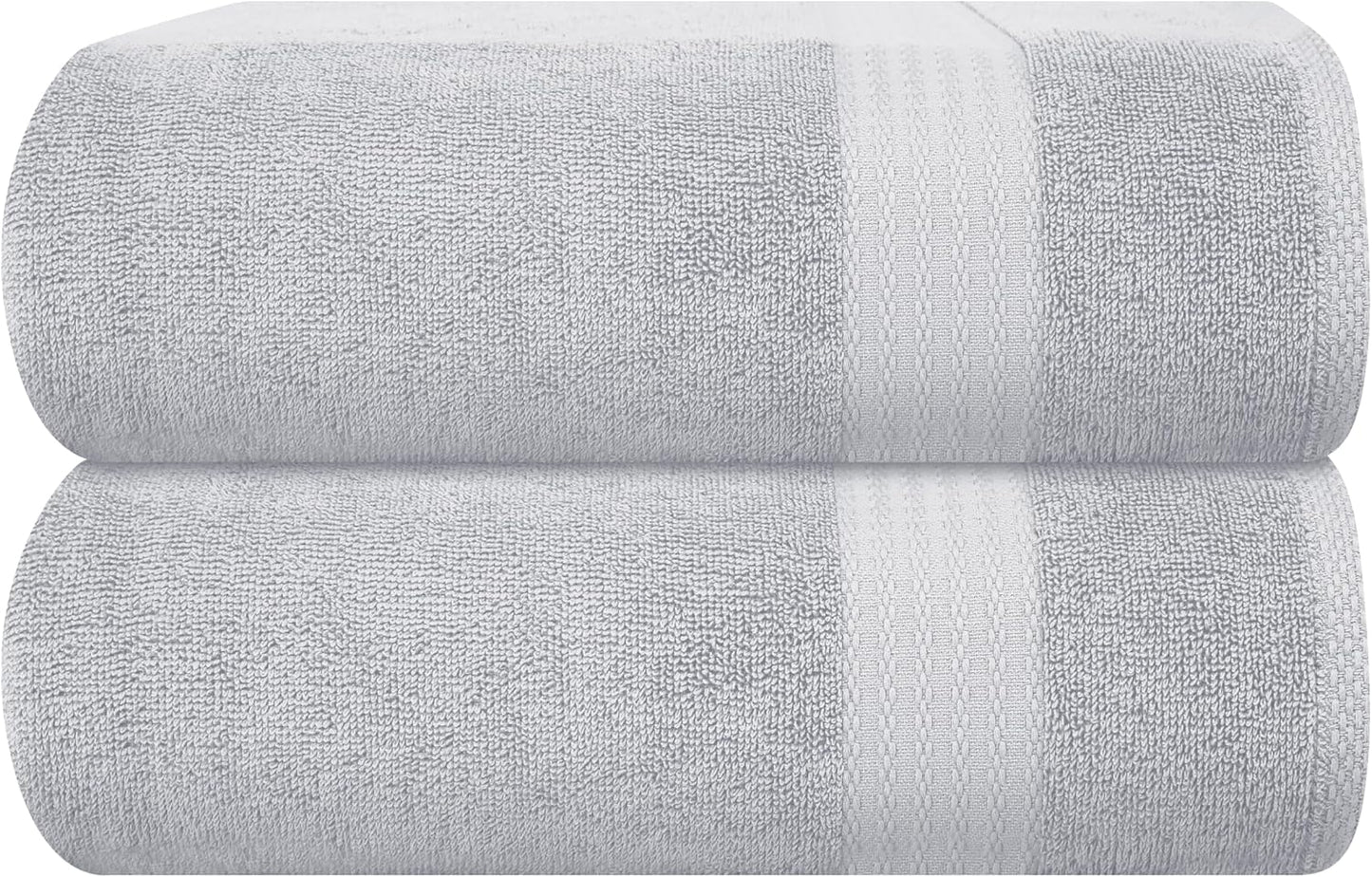 GLAMBURG Ultra Soft 8-Piece Towel Set - 100% Pure Ringspun Cotton, Contains 2 Oversized Bath Towels 27x54, 2 Hand Towels 16x28, 4 Wash Cloths 13x13 - Ideal for Everyday use, Hotel & Spa - Pink