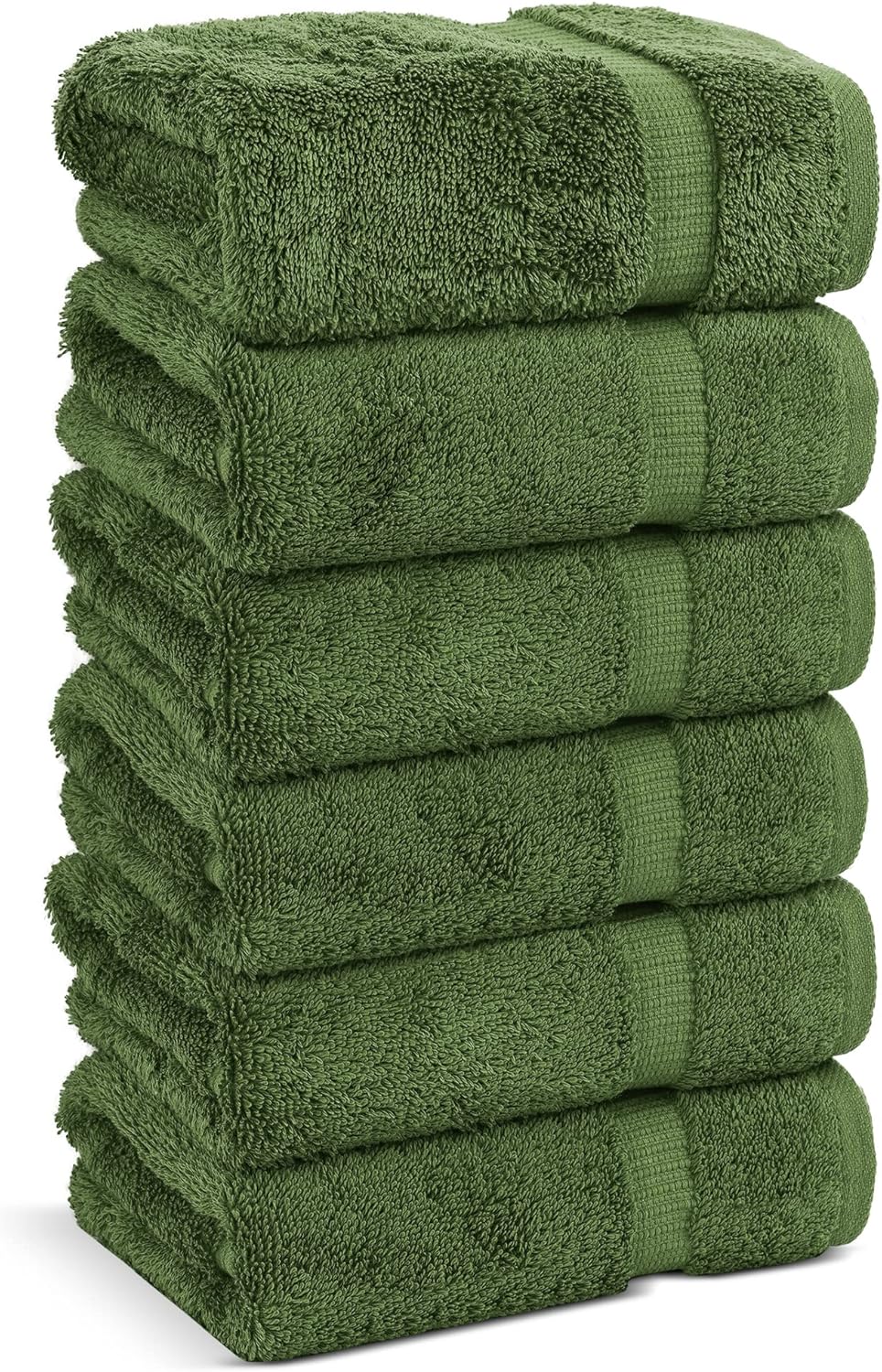 Chakir Turkish Linens Luxury Spa and Hotel Quality Premium Cotton 6-Piece Towel Set (2 x Bath Towels, 2 x Hand Towels, 2 x Washcloths)