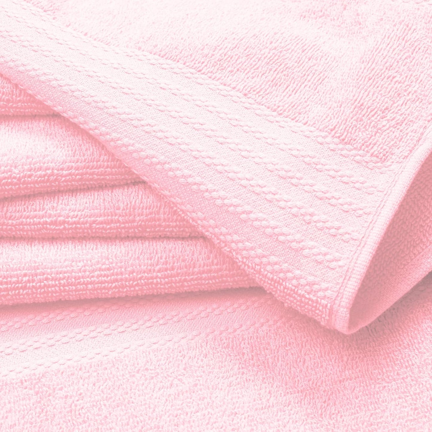 GLAMBURG Ultra Soft 8-Piece Towel Set - 100% Pure Ringspun Cotton, Contains 2 Oversized Bath Towels 27x54, 2 Hand Towels 16x28, 4 Wash Cloths 13x13 - Ideal for Everyday use, Hotel & Spa - Pink