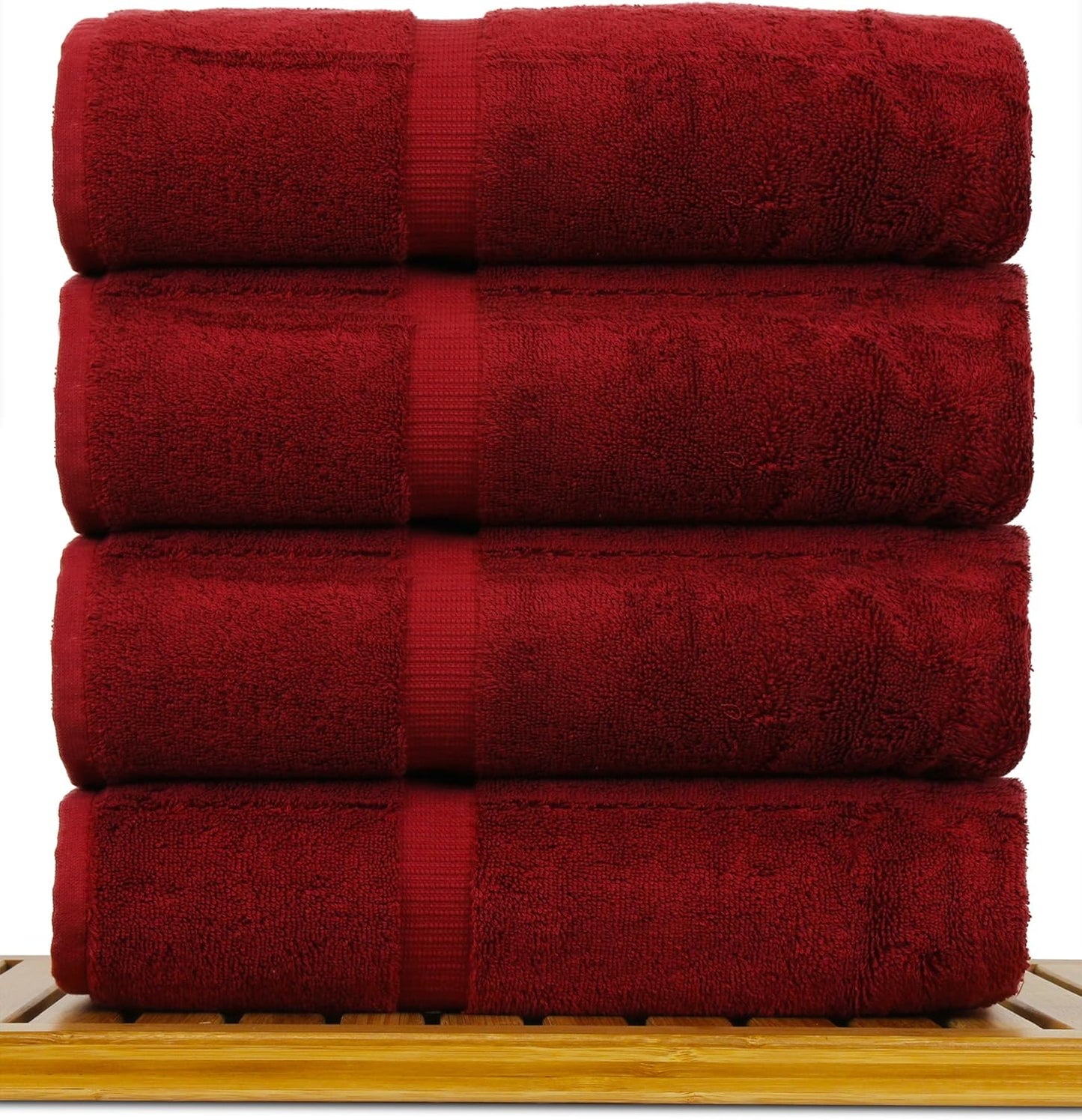 Luxury Hotel & Spa Quality, Quick Dry 100% Turkish Cotton, 700 GSM, Eco Friendly Towel, Bathroom and Kitchen Dobby Border Towels, 2-Bath Towel, 2-Hand Towel, 2-Washcloth (Bundle Set of 6, Moss)
