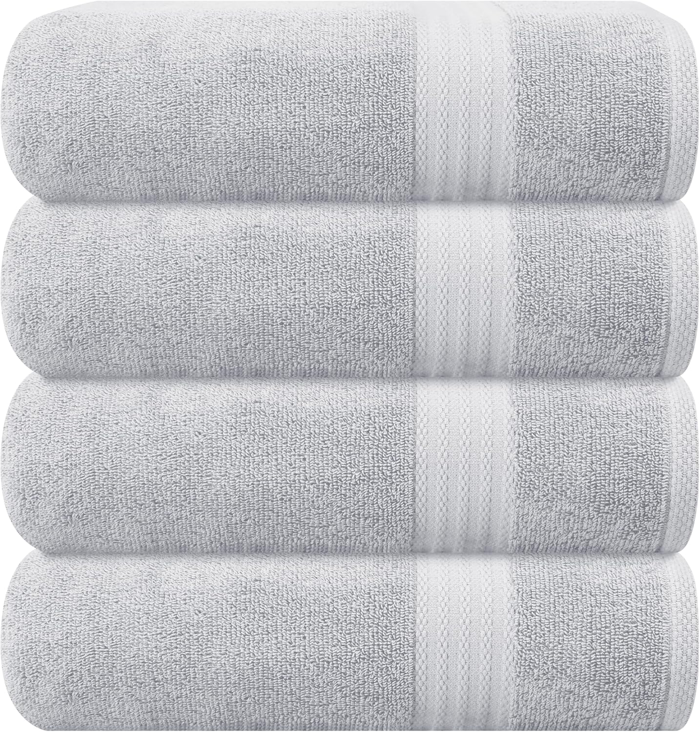 GLAMBURG Ultra Soft 8-Piece Towel Set - 100% Pure Ringspun Cotton, Contains 2 Oversized Bath Towels 27x54, 2 Hand Towels 16x28, 4 Wash Cloths 13x13 - Ideal for Everyday use, Hotel & Spa - Pink