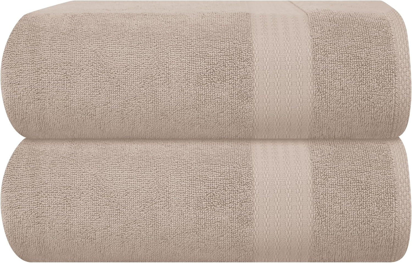 GLAMBURG Ultra Soft 8-Piece Towel Set - 100% Pure Ringspun Cotton, Contains 2 Oversized Bath Towels 27x54, 2 Hand Towels 16x28, 4 Wash Cloths 13x13 - Ideal for Everyday use, Hotel & Spa - Pink
