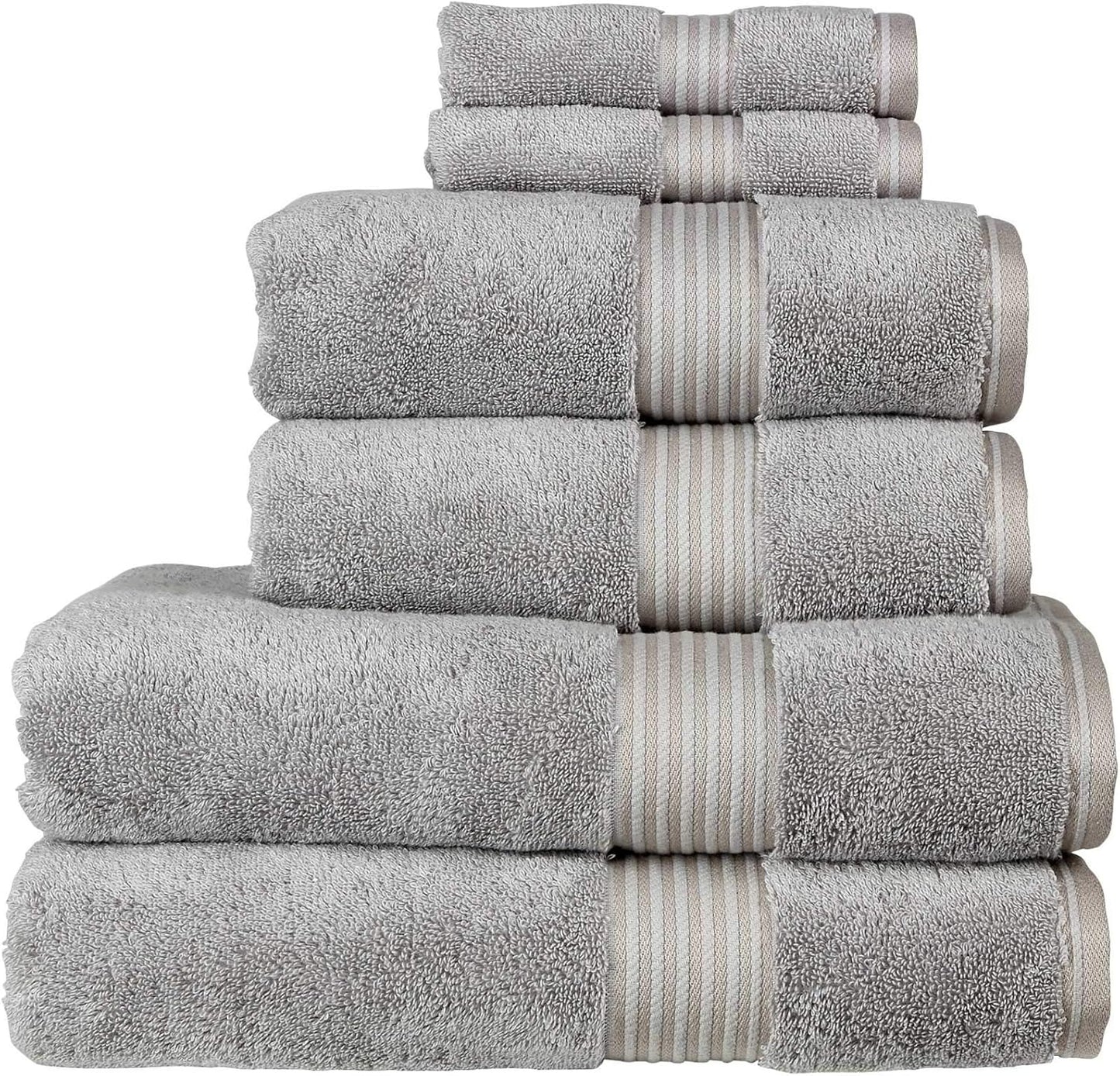 Christy Supreme Hygro 6 Piece Towel Set | Spruce Green | 100% Luxury Supima Cotton | Ultra Soft | Super Absorbent | 650GSM | 2 Bath Towels 2 Hand Towels 2 Face Cloths