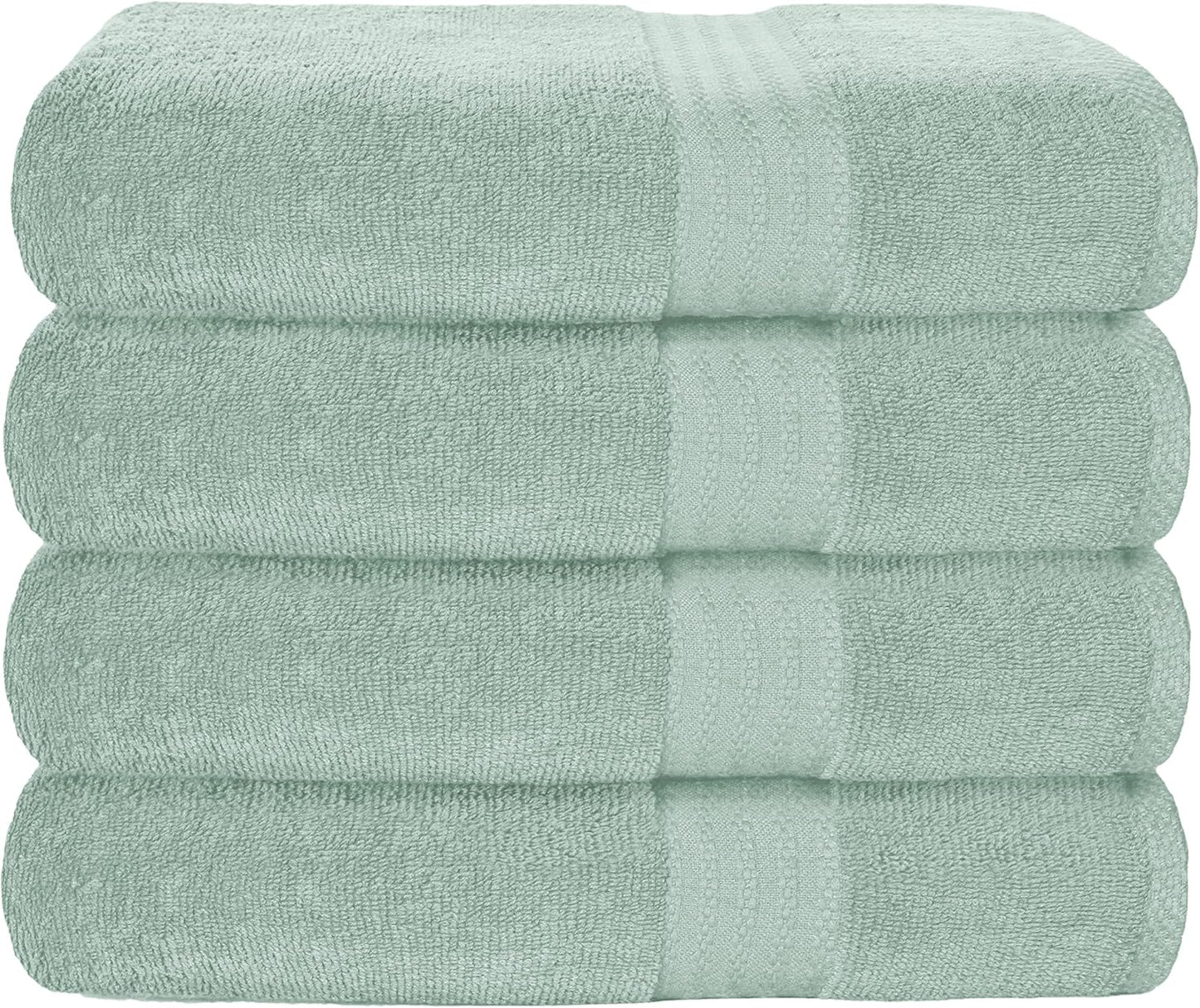 GLAMBURG Ultra Soft 8-Piece Towel Set - 100% Pure Ringspun Cotton, Contains 2 Oversized Bath Towels 27x54, 2 Hand Towels 16x28, 4 Wash Cloths 13x13 - Ideal for Everyday use, Hotel & Spa - Pink