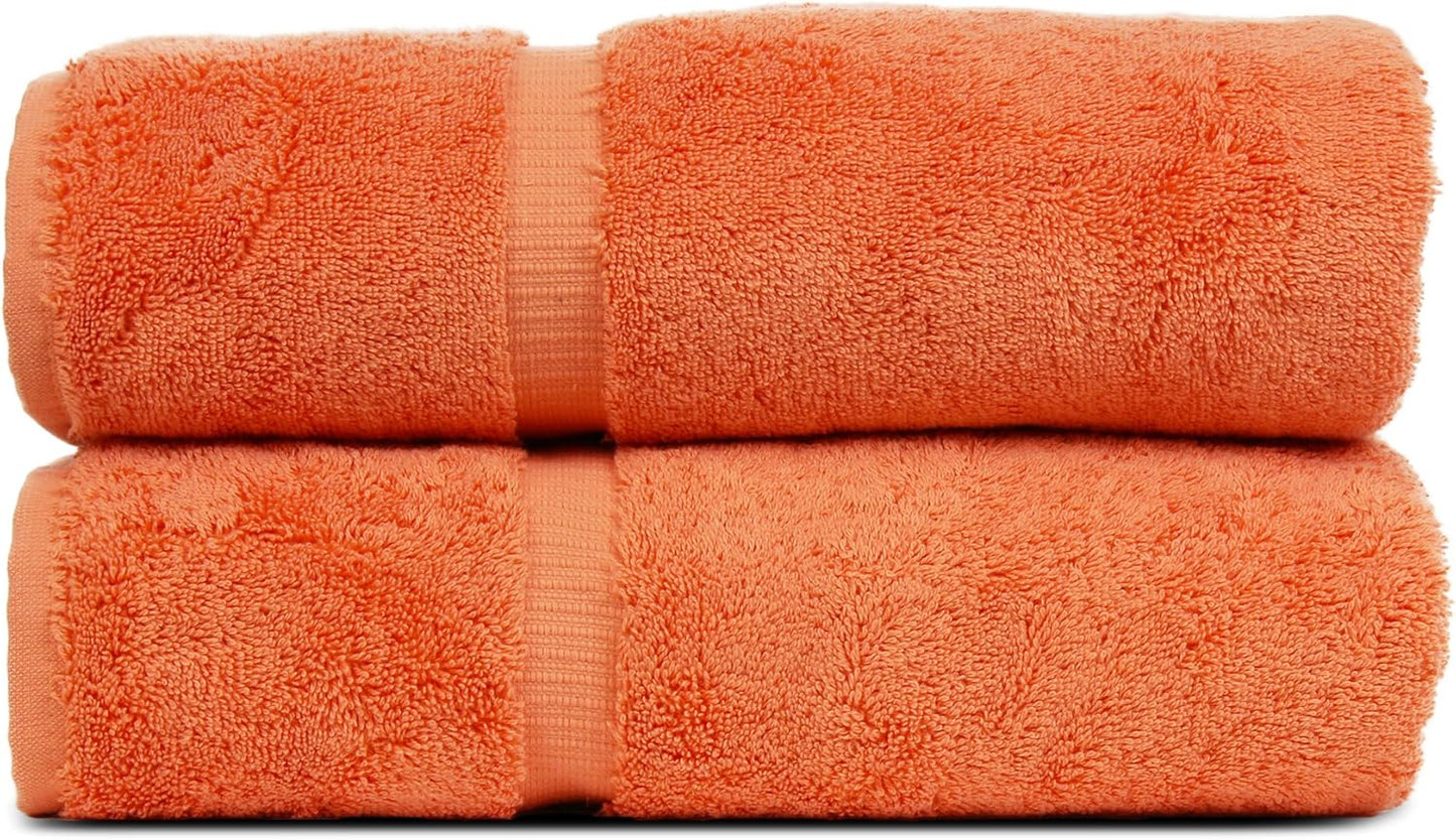 Luxury Hotel & Spa Quality, Quick Dry 100% Turkish Cotton, 700 GSM, Eco Friendly Towel, Bathroom and Kitchen Dobby Border Towels, 2-Bath Towel, 2-Hand Towel, 2-Washcloth (Bundle Set of 6, Moss)