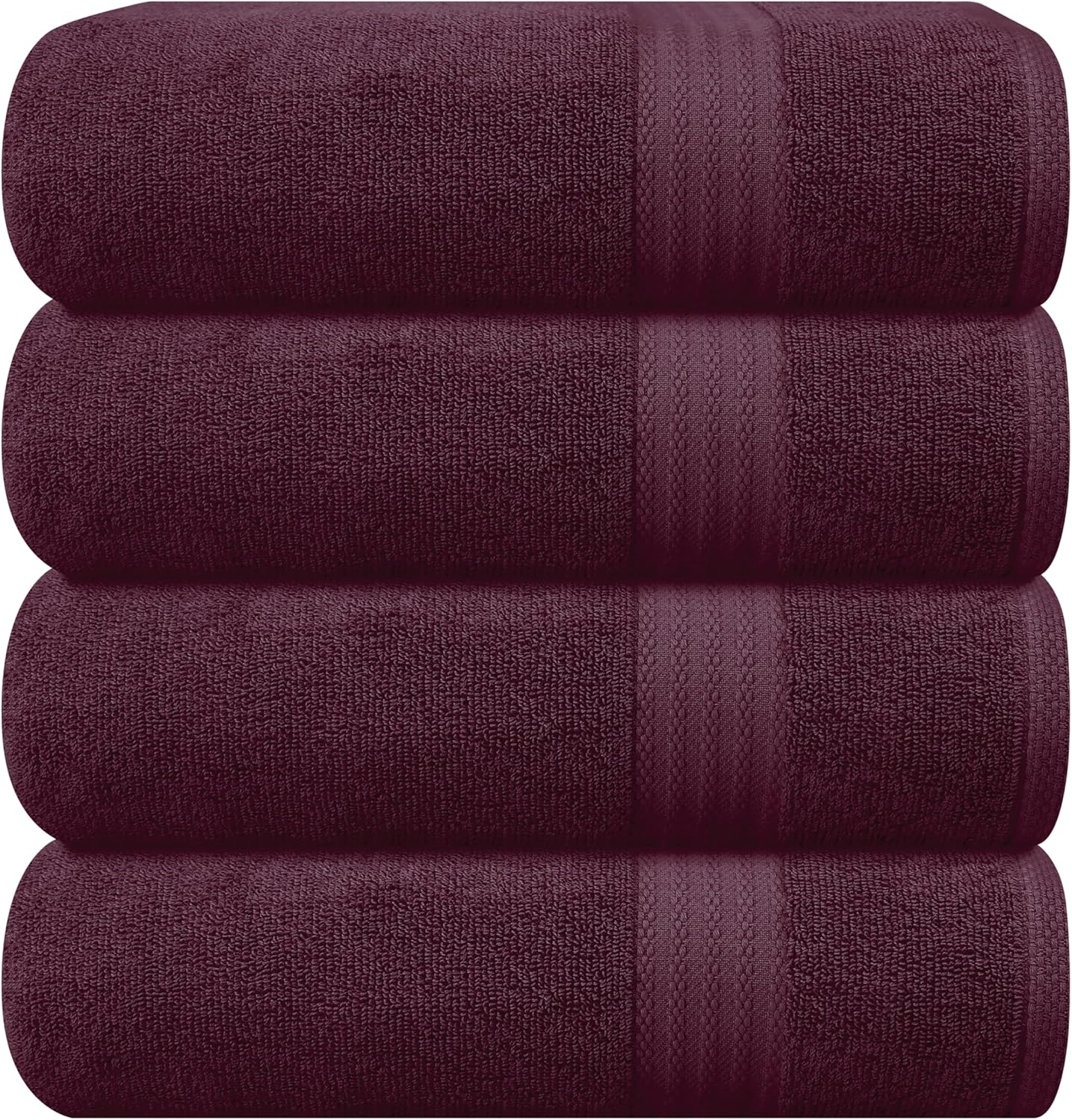 GLAMBURG Ultra Soft 8-Piece Towel Set - 100% Pure Ringspun Cotton, Contains 2 Oversized Bath Towels 27x54, 2 Hand Towels 16x28, 4 Wash Cloths 13x13 - Ideal for Everyday use, Hotel & Spa - Pink