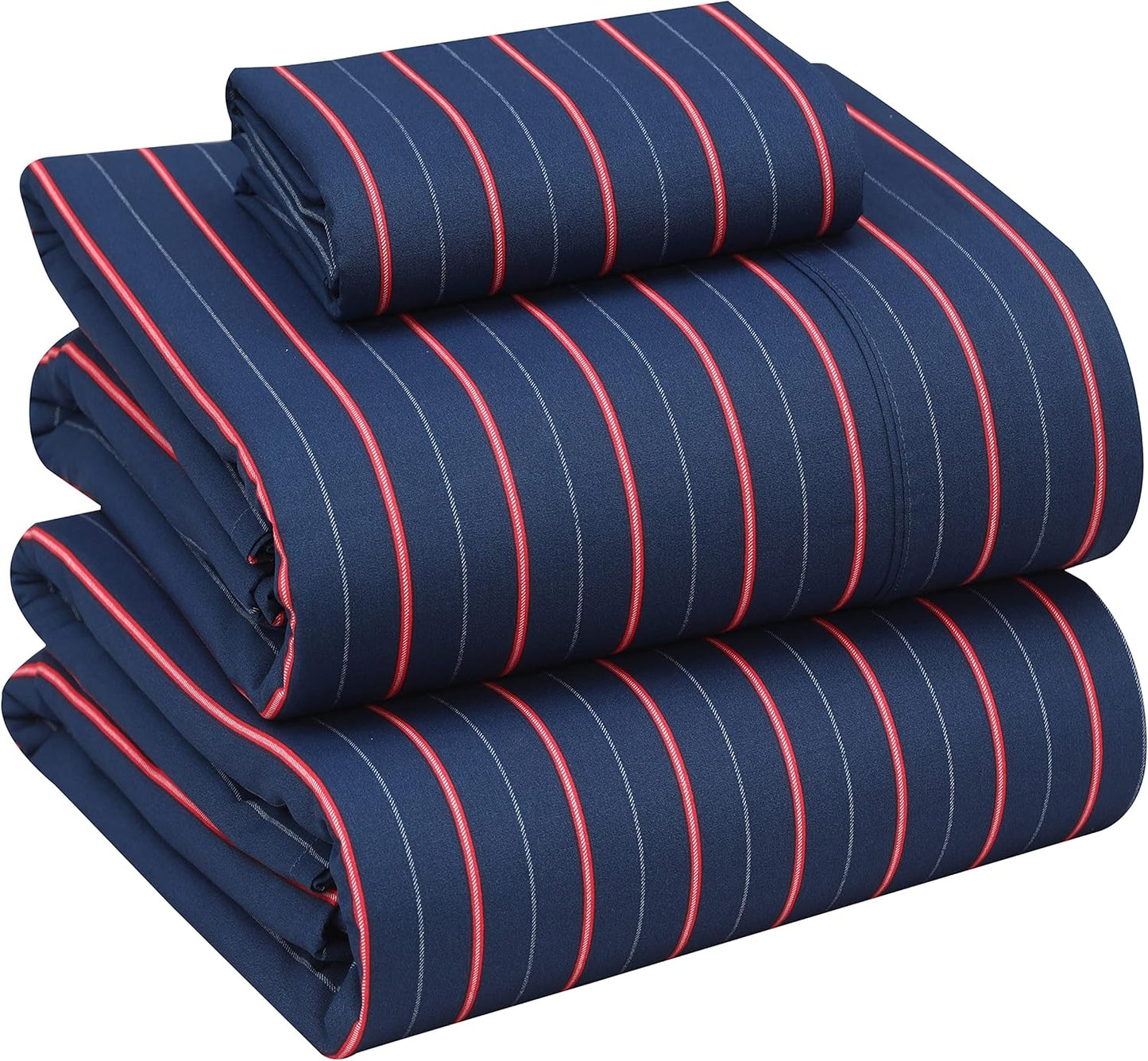 RUVANTI 100% Cotton Sheets Queen Size Set, 4 Pieces, Soft & Breathable Percale Weave Bedding, Deep Pocket 16", Hotel Standard, Crisp Cool Feeling, Durable, Perfect Floral Bed Sheet, Sweet Pea