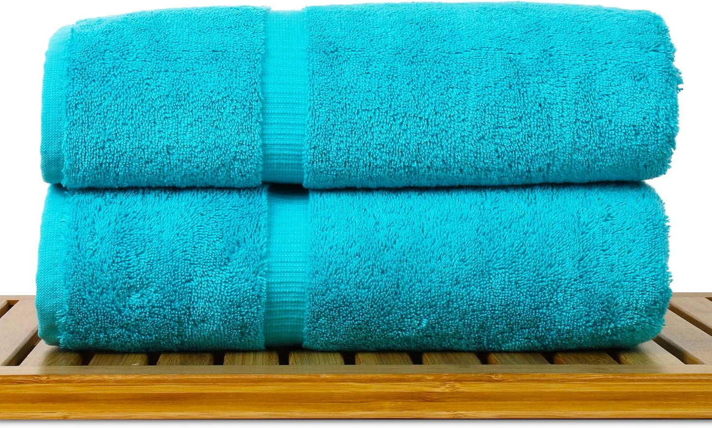 Luxury Hotel & Spa Quality, Quick Dry 100% Turkish Cotton, 700 GSM, Eco Friendly Towel, Bathroom and Kitchen Dobby Border Towels, 2-Bath Towel, 2-Hand Towel, 2-Washcloth (Bundle Set of 6, Moss)