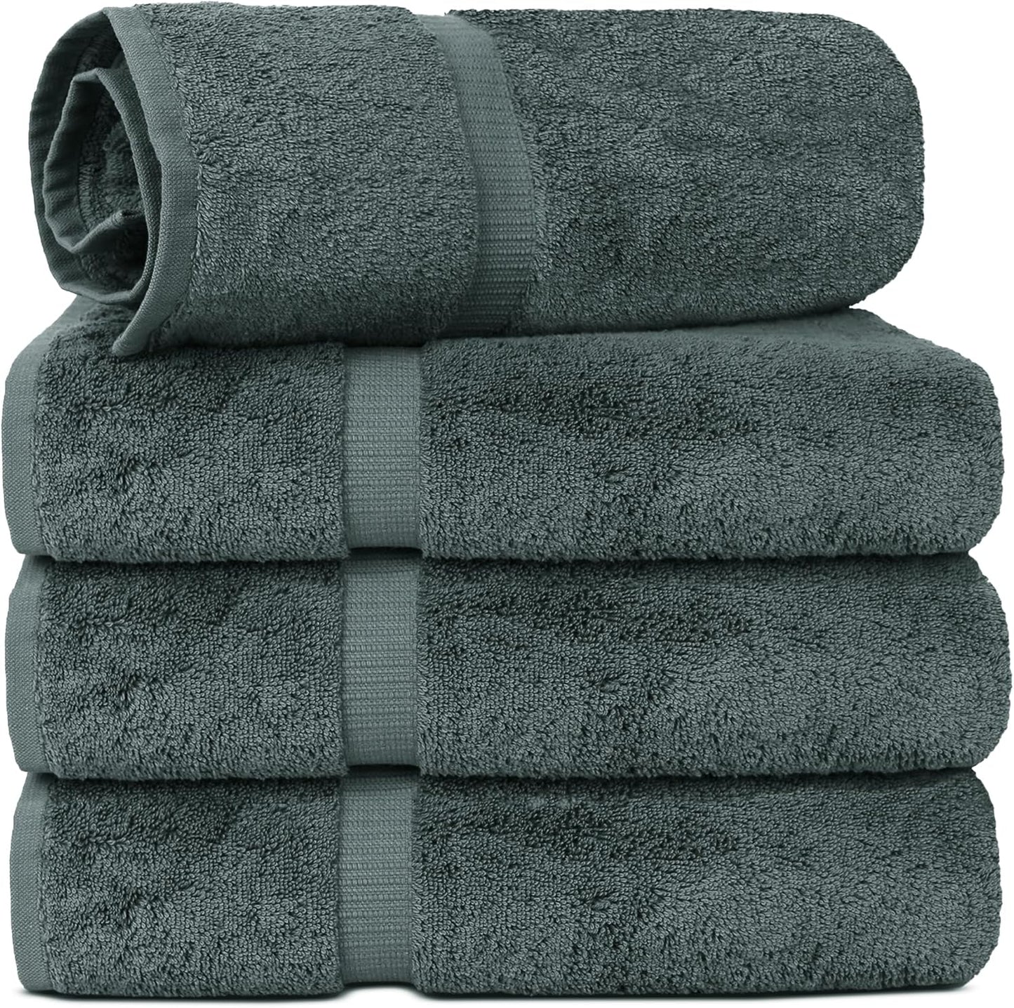 Chakir Turkish Linens Luxury Spa and Hotel Quality Premium Cotton 6-Piece Towel Set (2 x Bath Towels, 2 x Hand Towels, 2 x Washcloths)