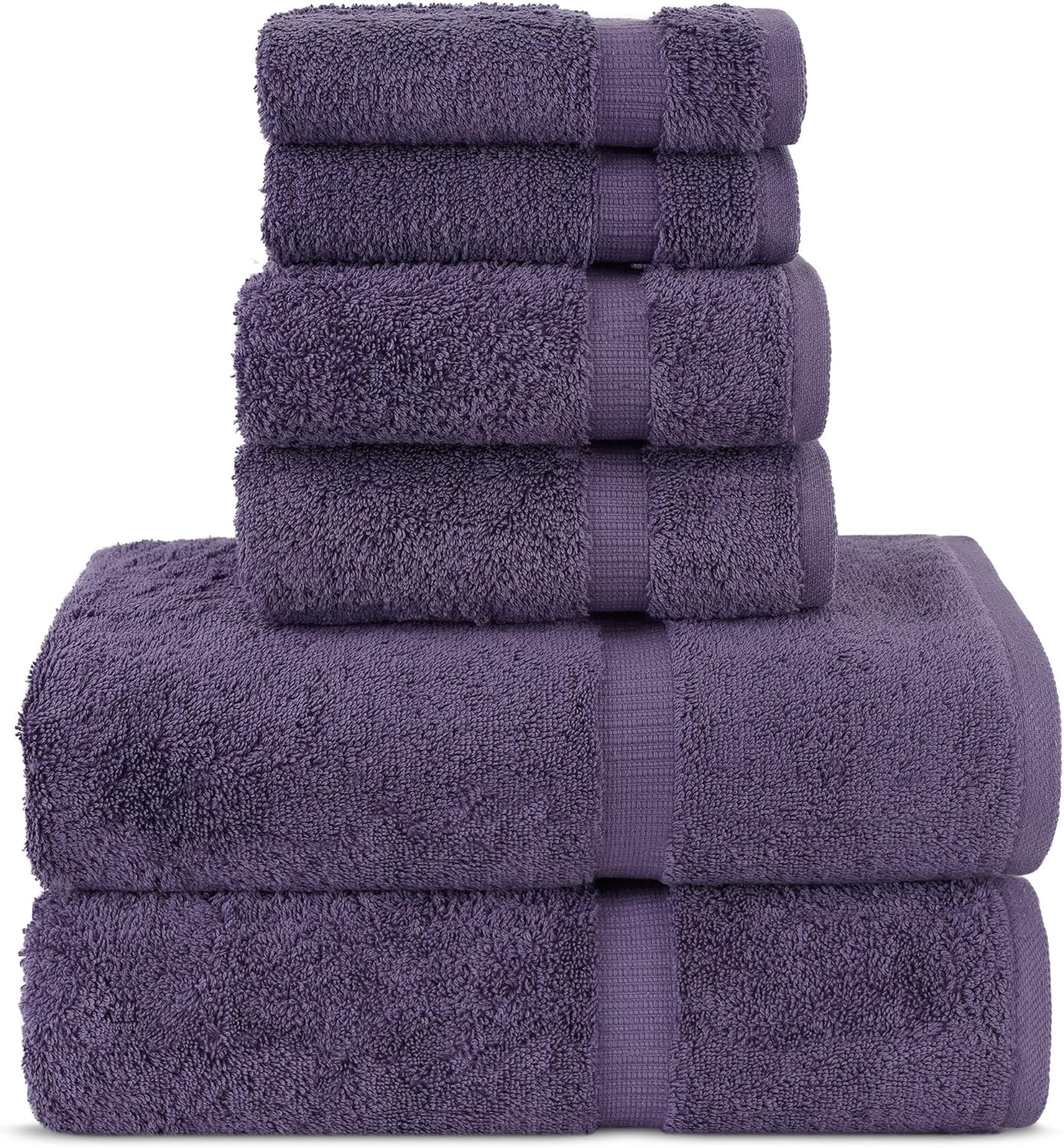 Chakir Turkish Linens Luxury Spa and Hotel Quality Premium Cotton 6-Piece Towel Set (2 x Bath Towels, 2 x Hand Towels, 2 x Washcloths)