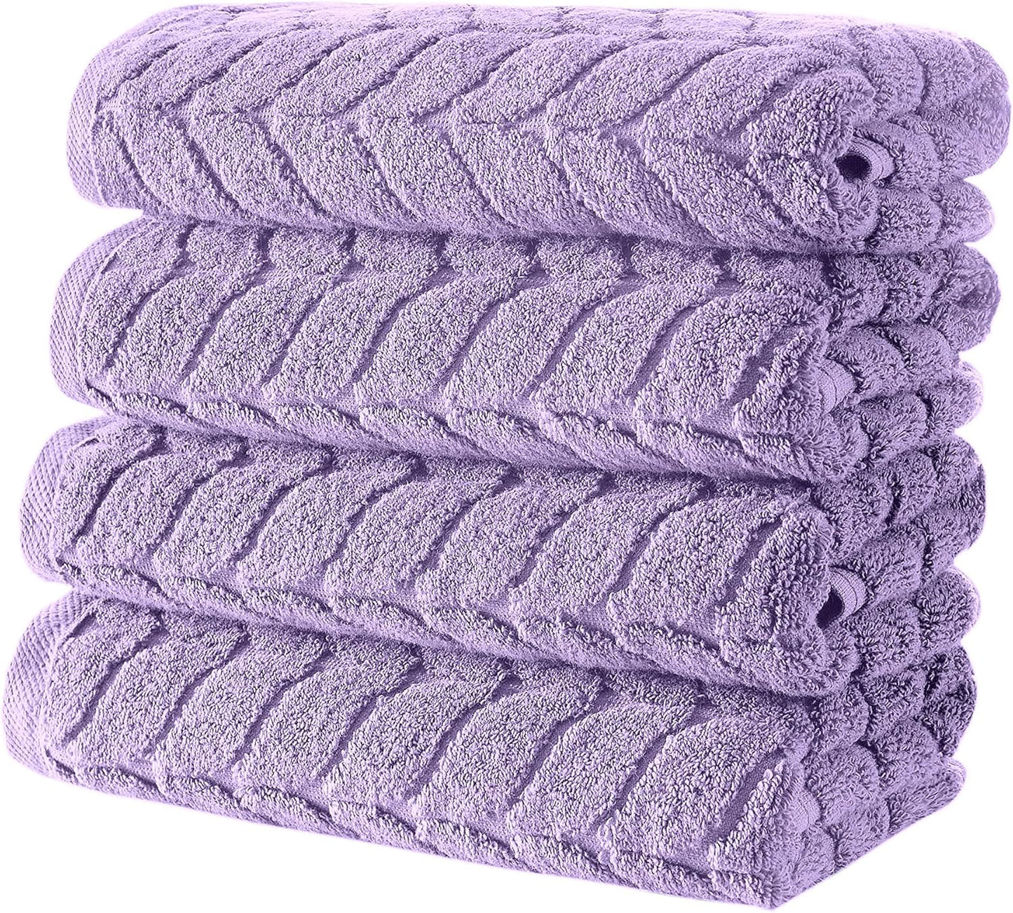BAGNO MILANO 100% Turkish Cotton Jacquard Luxury Towel Set – Quick Dry Non-GMO Ultra-Soft, Plush and Absorbent Luxury Durable Turkish Towels Set (Grey, 6 pcs Towel Set)