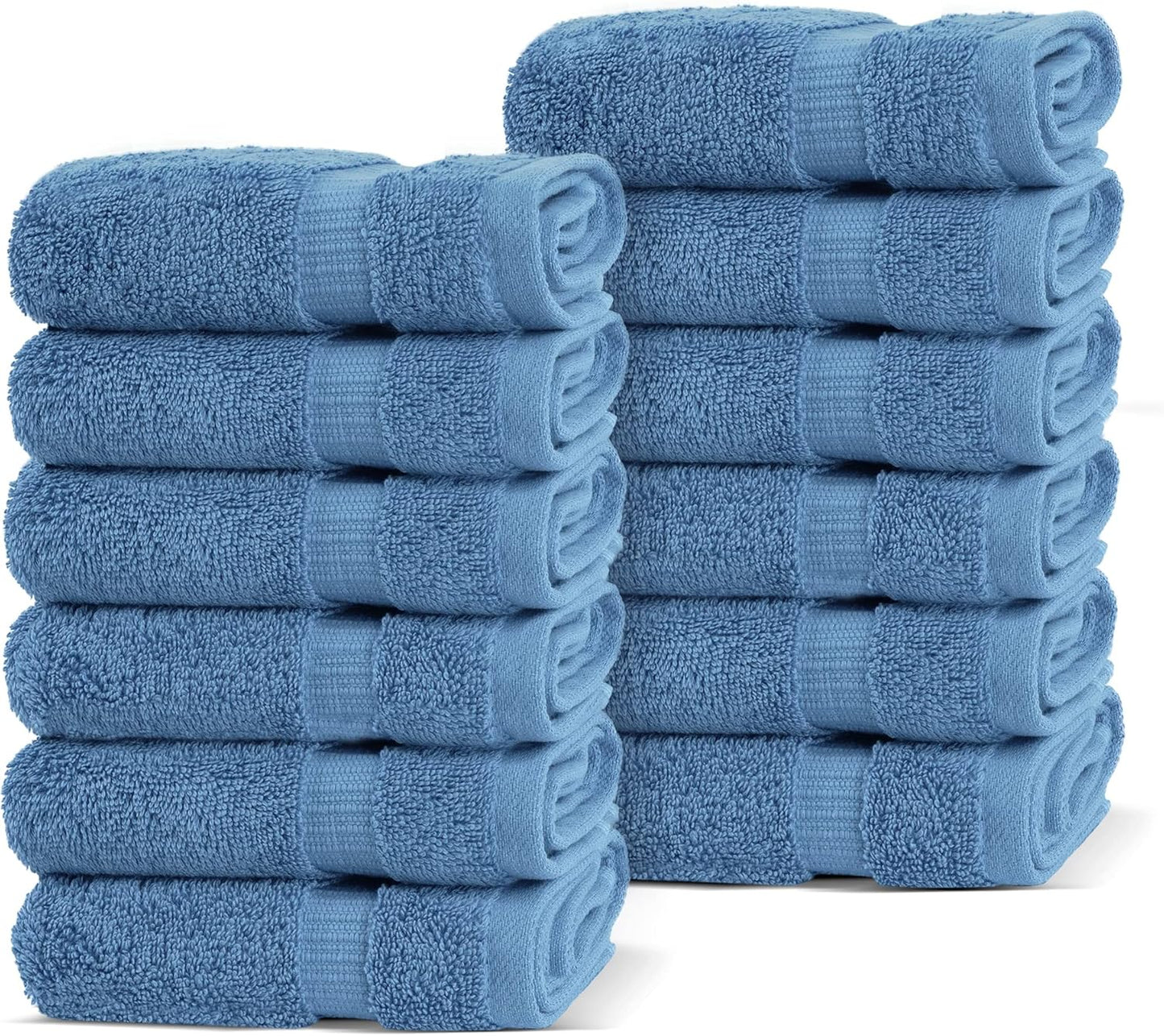 Chakir Turkish Linens Luxury Spa and Hotel Quality Premium Cotton 6-Piece Towel Set (2 x Bath Towels, 2 x Hand Towels, 2 x Washcloths)