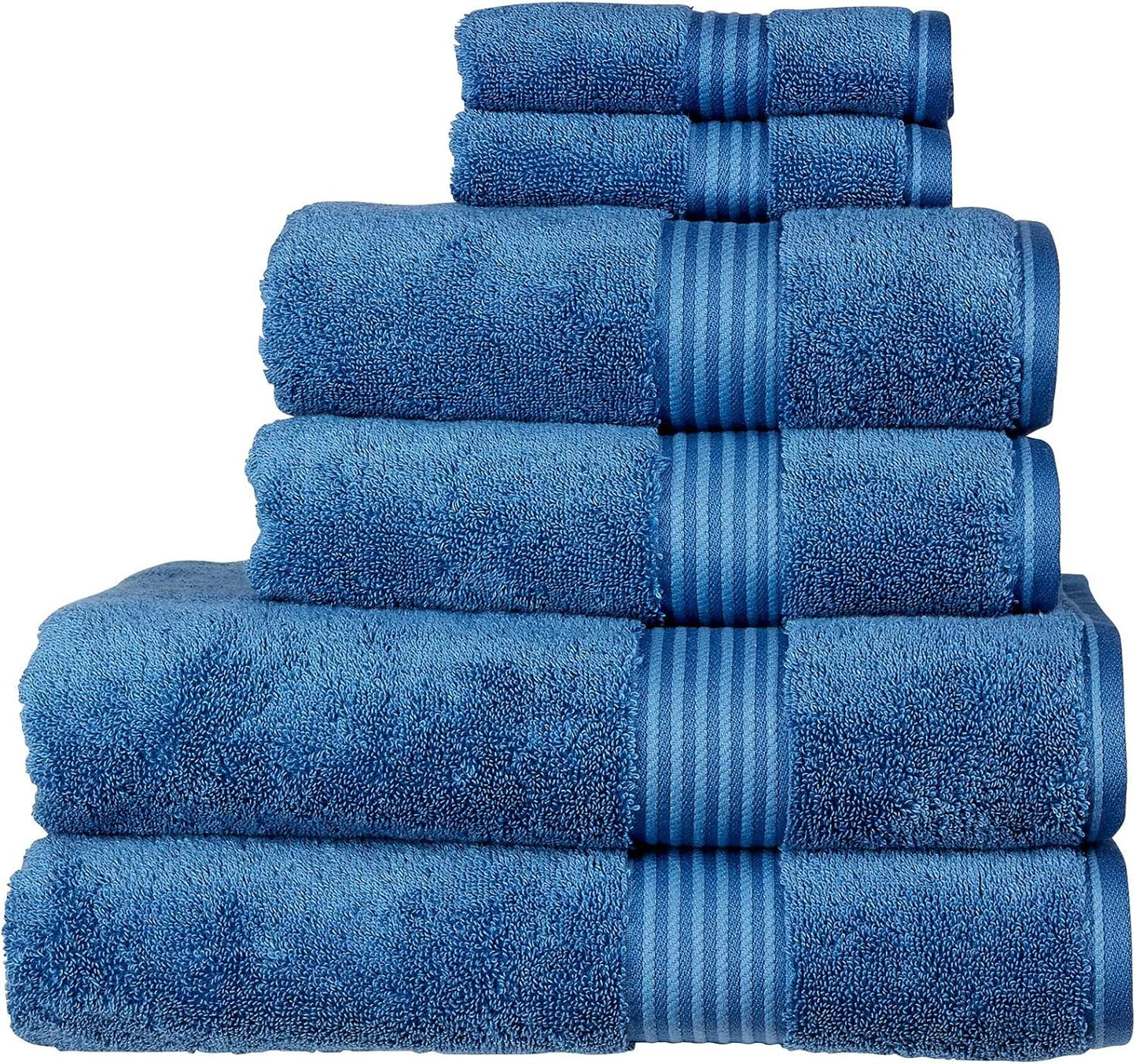 Christy Supreme Hygro 6 Piece Towel Set | Spruce Green | 100% Luxury Supima Cotton | Ultra Soft | Super Absorbent | 650GSM | 2 Bath Towels 2 Hand Towels 2 Face Cloths