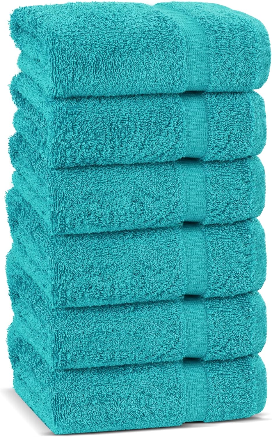 Chakir Turkish Linens Luxury Spa and Hotel Quality Premium Cotton 6-Piece Towel Set (2 x Bath Towels, 2 x Hand Towels, 2 x Washcloths)