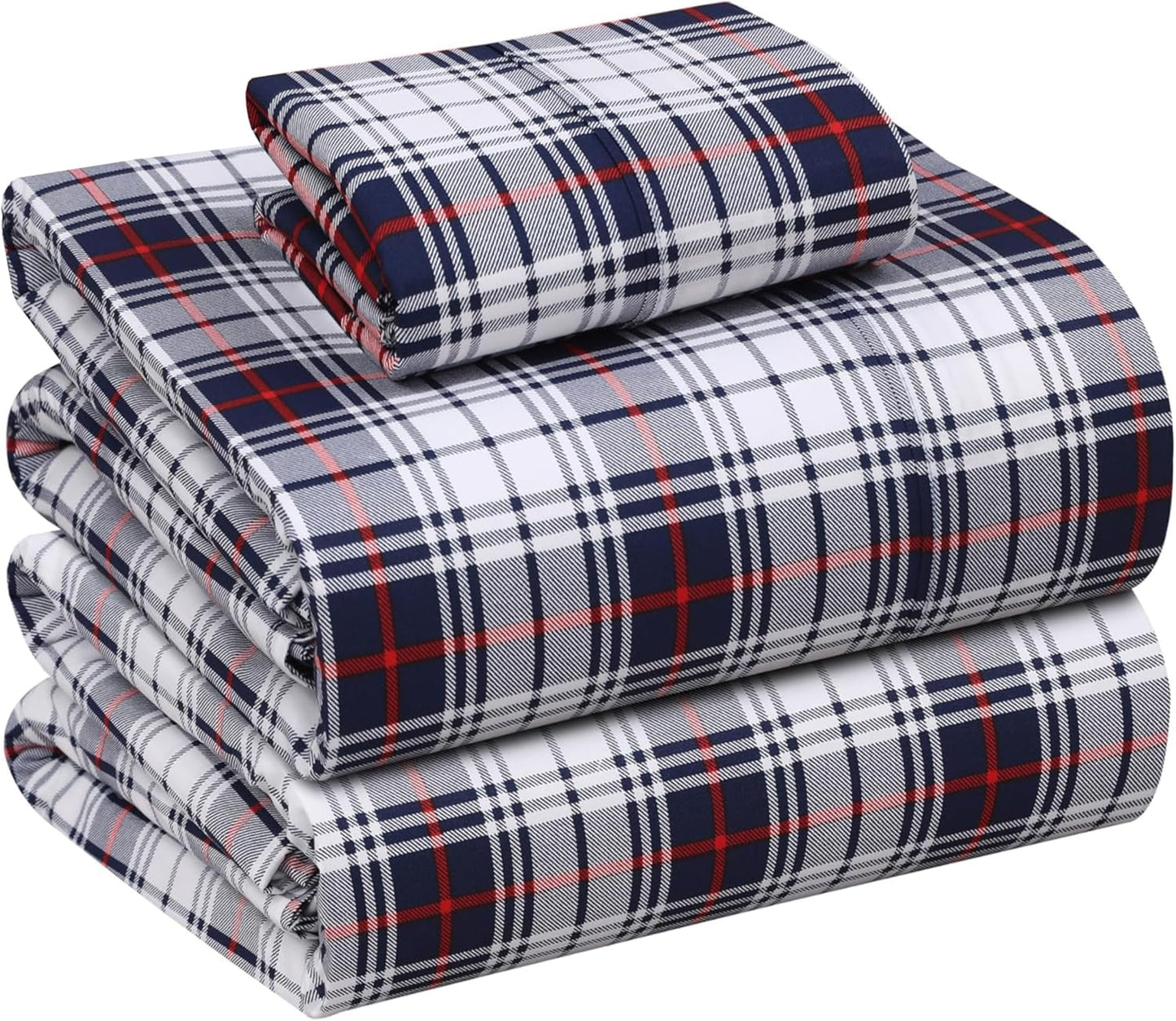 RUVANTI 100% Cotton Sheets Queen Size Set, 4 Pieces, Soft & Breathable Percale Weave Bedding, Deep Pocket 16", Hotel Standard, Crisp Cool Feeling, Durable, Perfect Floral Bed Sheet, Sweet Pea