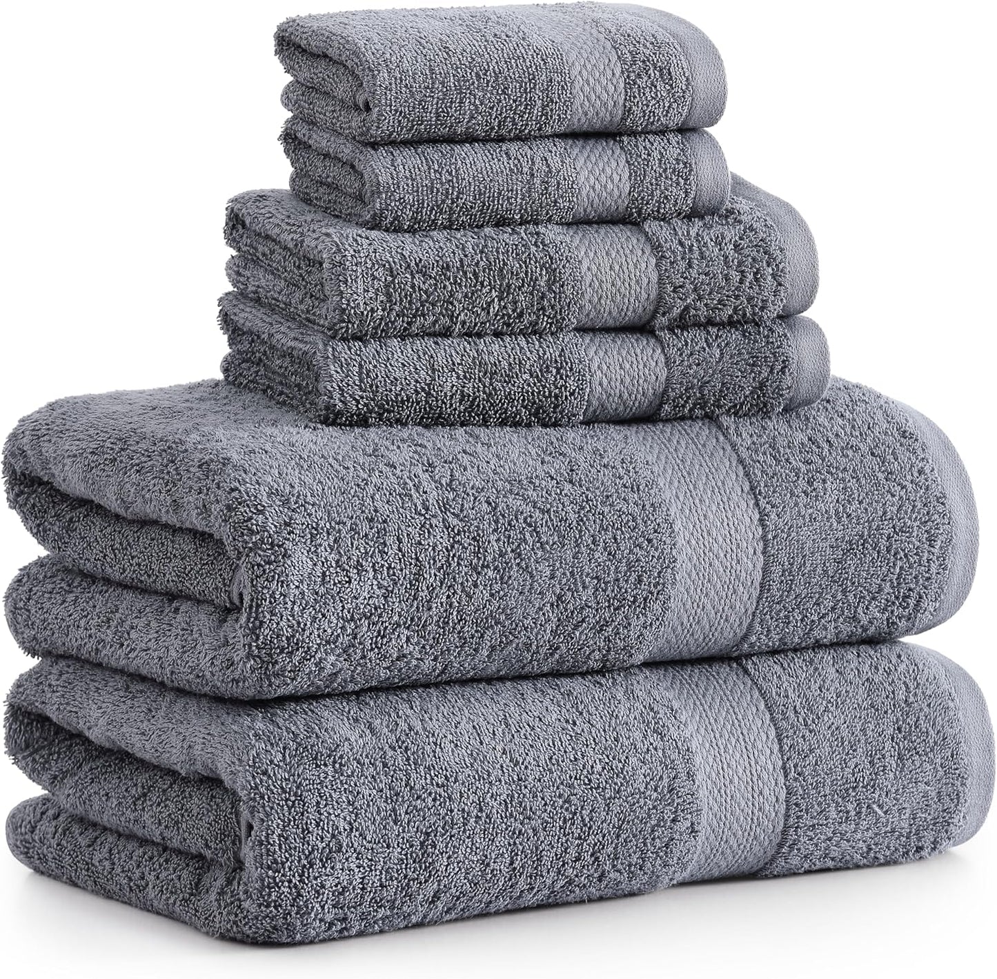 LANE LINEN 100% Mercerized Cotton Luxury Bathroom Towel Set - 16 Pcs - Super Soft, Fluffy & Highly Absorbent - 4 Bath Towels, 8 Washcloths, 4 Hand Towels - Pre Shrunk, Pet Friendly - Wishful Mauve